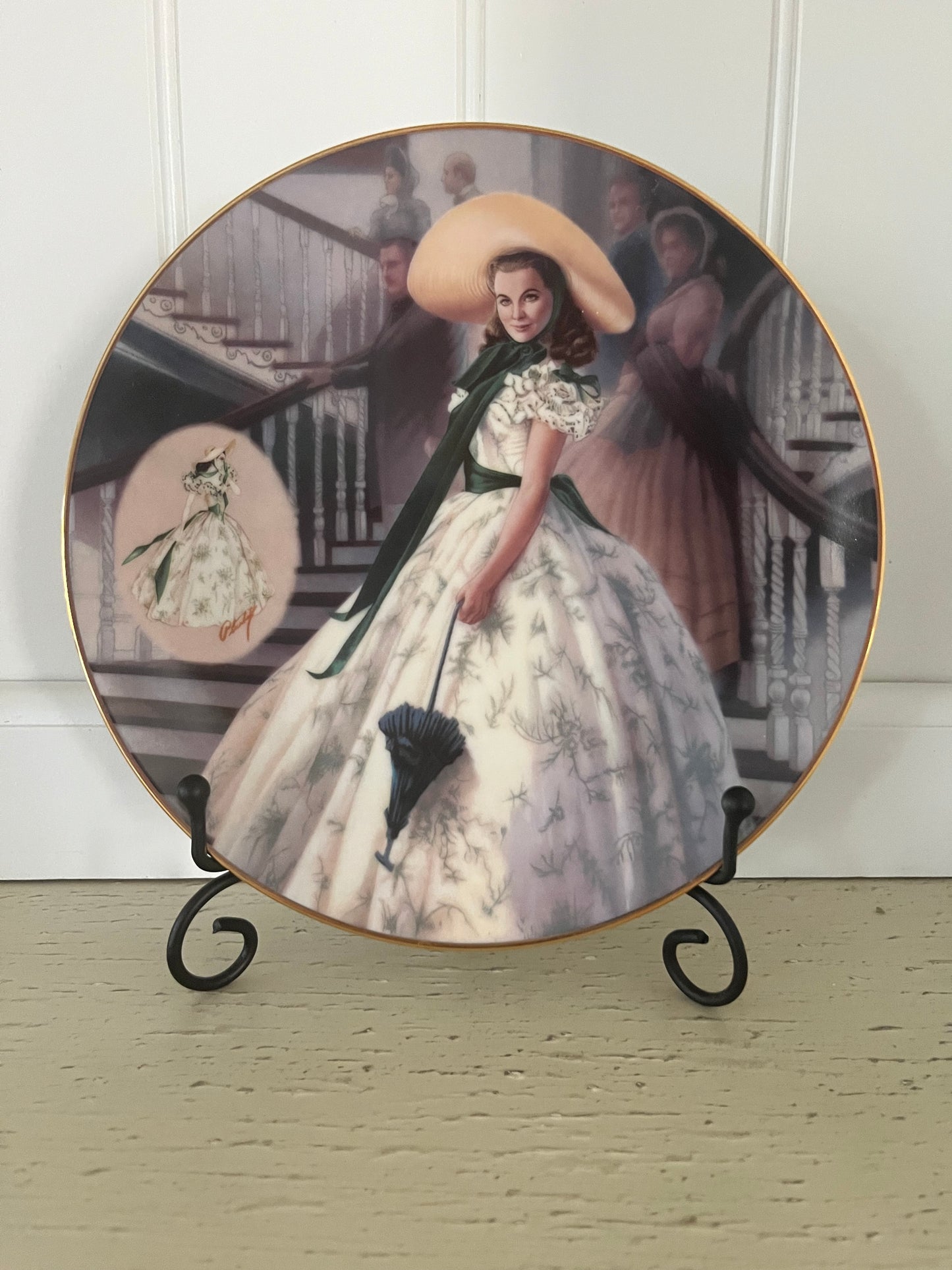 1993 Bradford Exchange “The Green Sprigged Dress” Scarlett O’Hara Collector Plate – Gone With the Wind