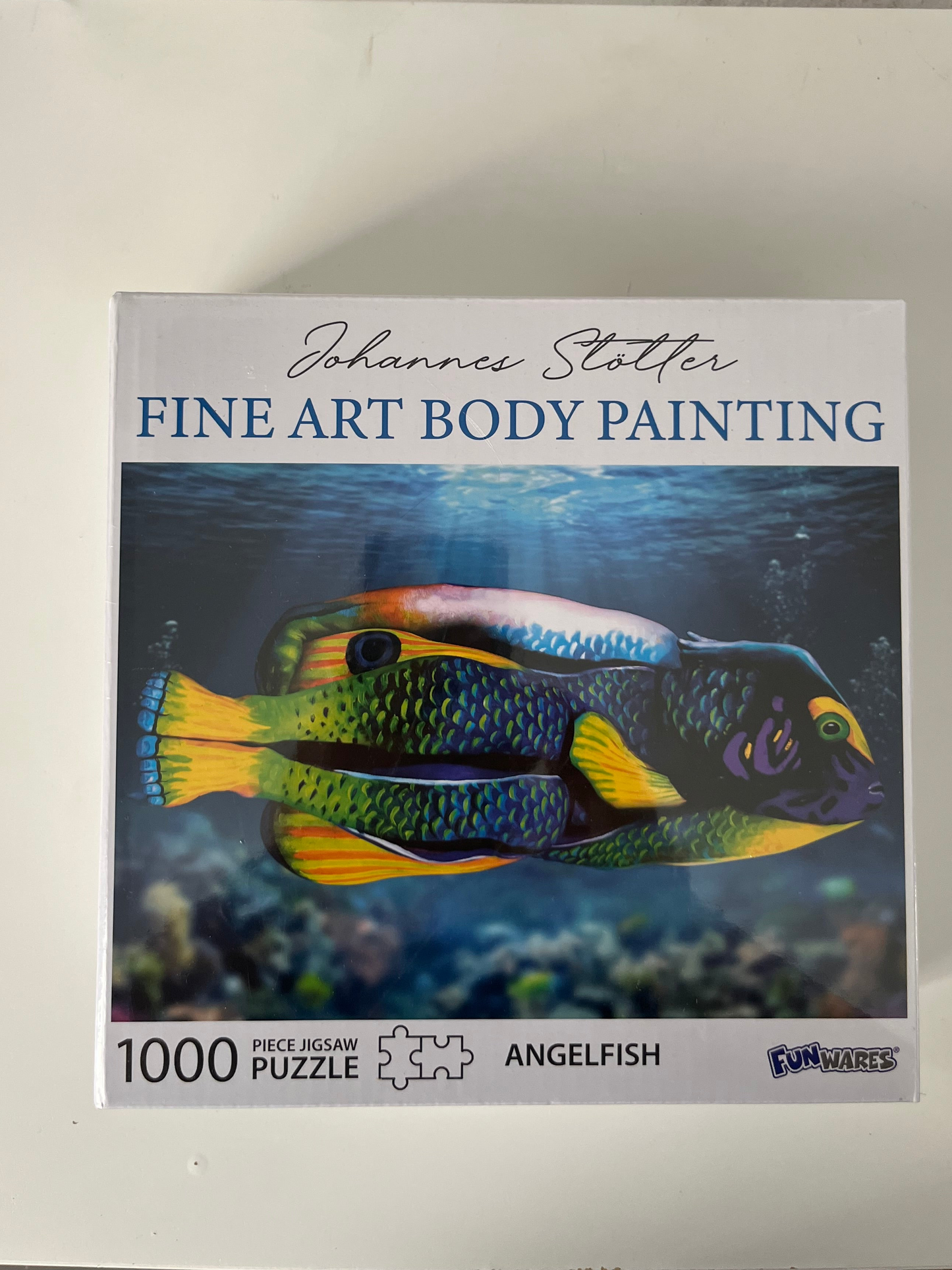 Johannes Stötter Fine Art Body Painting “Angelfish” 1000 Piece Jigsaw Puzzle — Factory Sealed — Contemporary Fine Art Puzzle