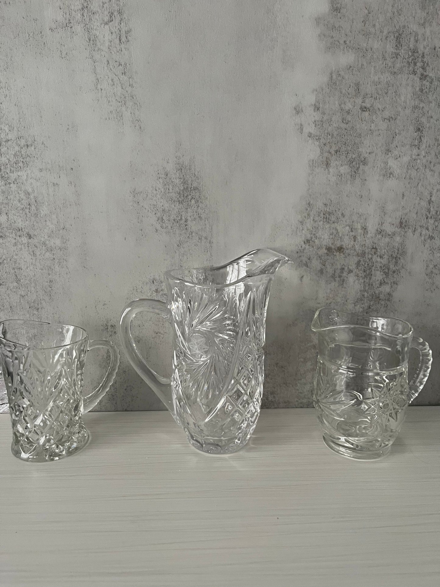 Vintage Anchor Hocking Prescut Pineapple & Fan Glass Creamer Pitcher – Early American Pressed Glass – 1960s Hospitality Pattern