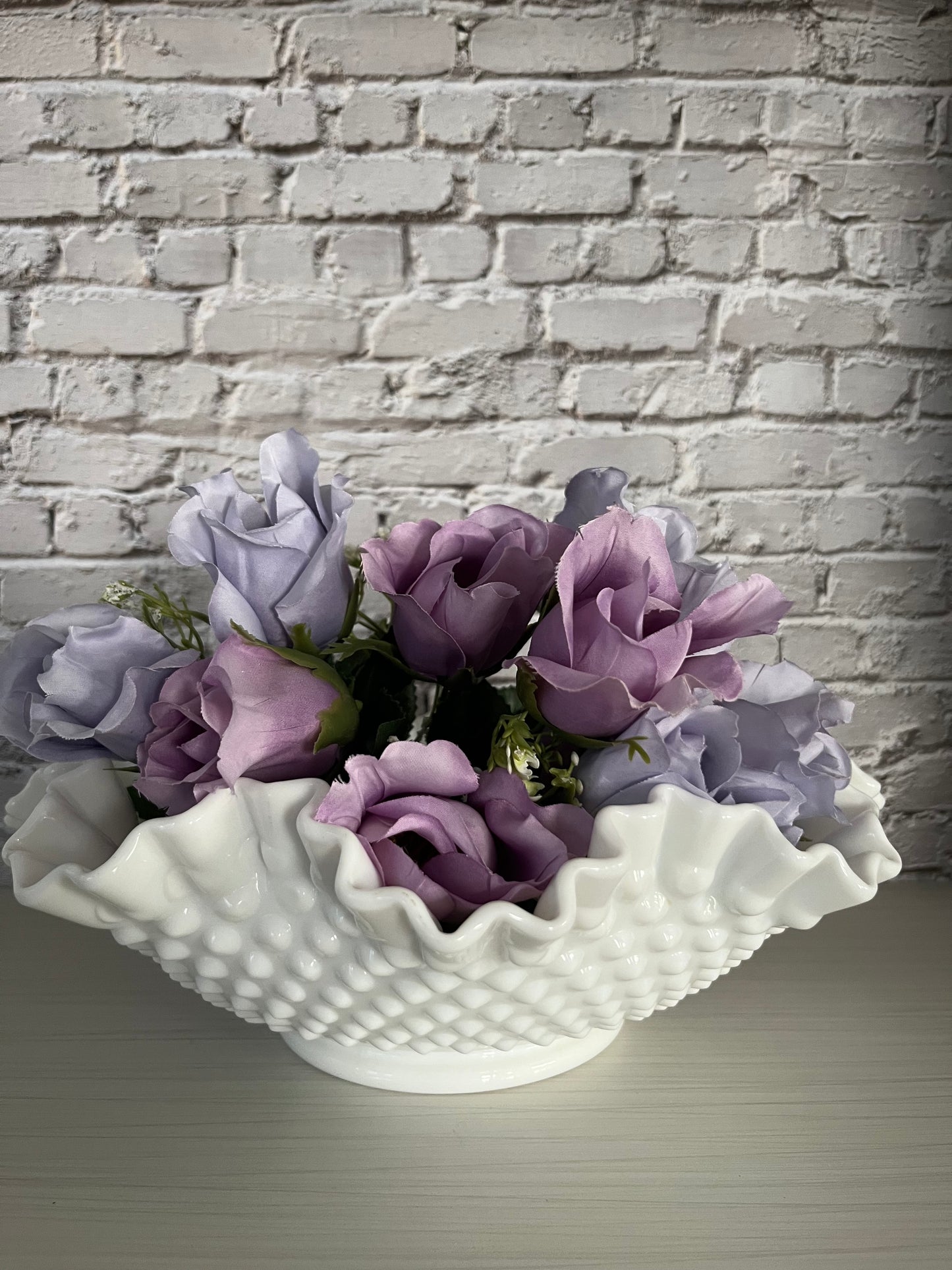 1960’s Fenton White Hobnail Large Bowl Milk Glass