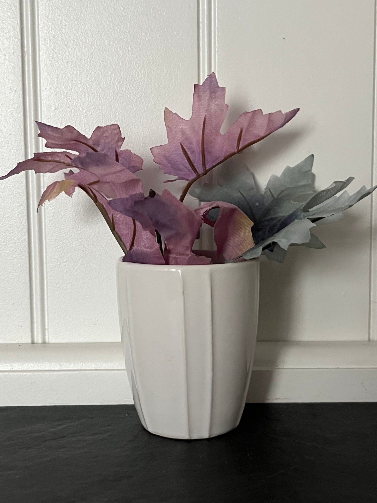 Vintage White Fluted Ceramic  Mini 3”x2 1/2”Ribbed Pottery Vase – 1960s Modernist Studio Style