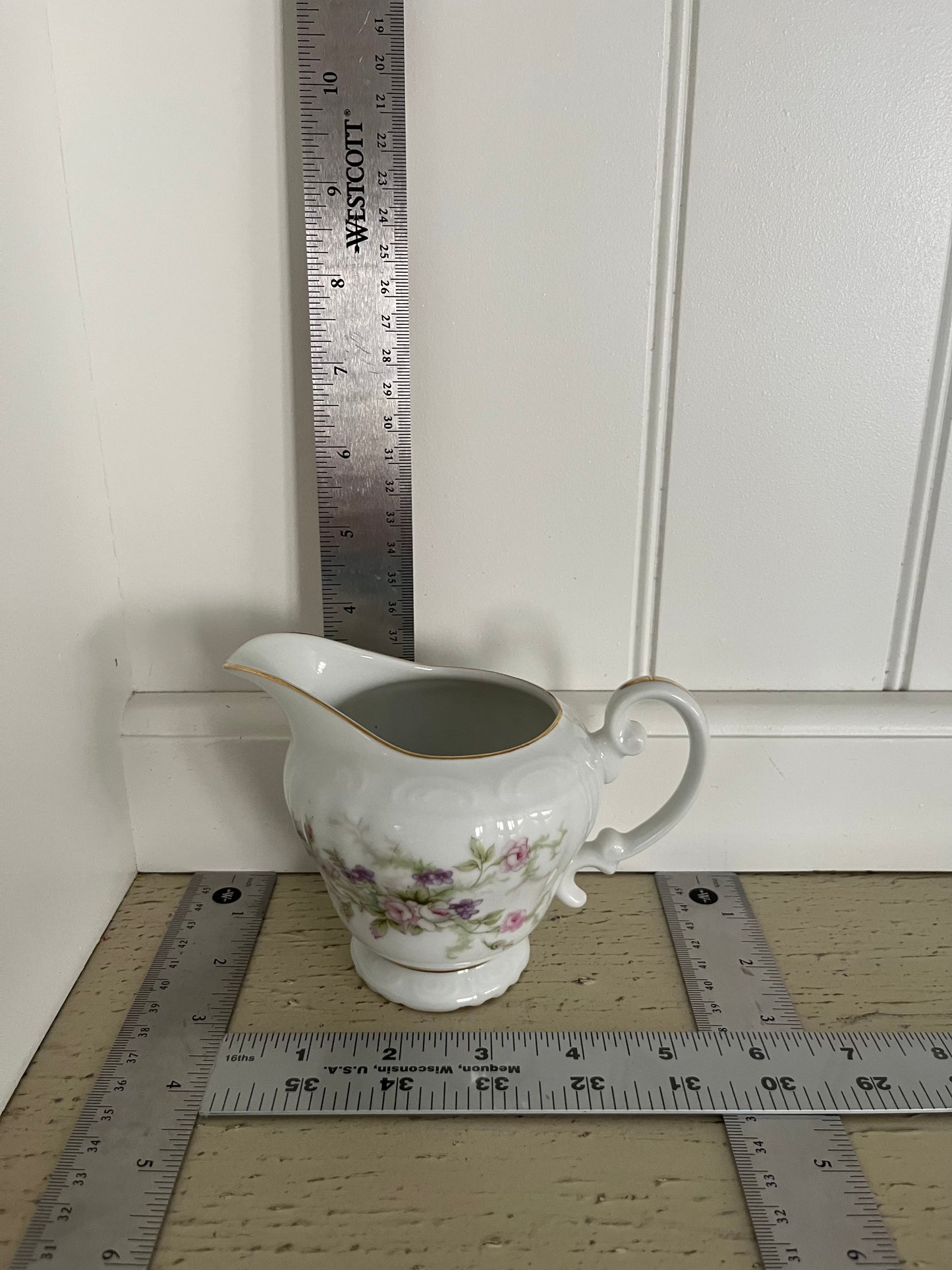 Vintage Forget Me Not Pink Creamer #18002R Japan Floral Porcelain Cottagecore Pitcher