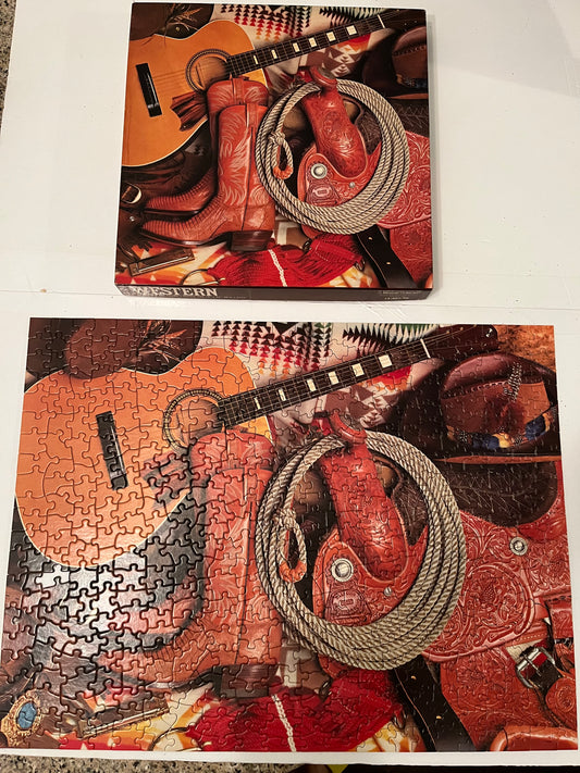 Vintage 1982 Western Cowboy Americans Jigsaw Puzzle - American Cowboy Heritage Tribute