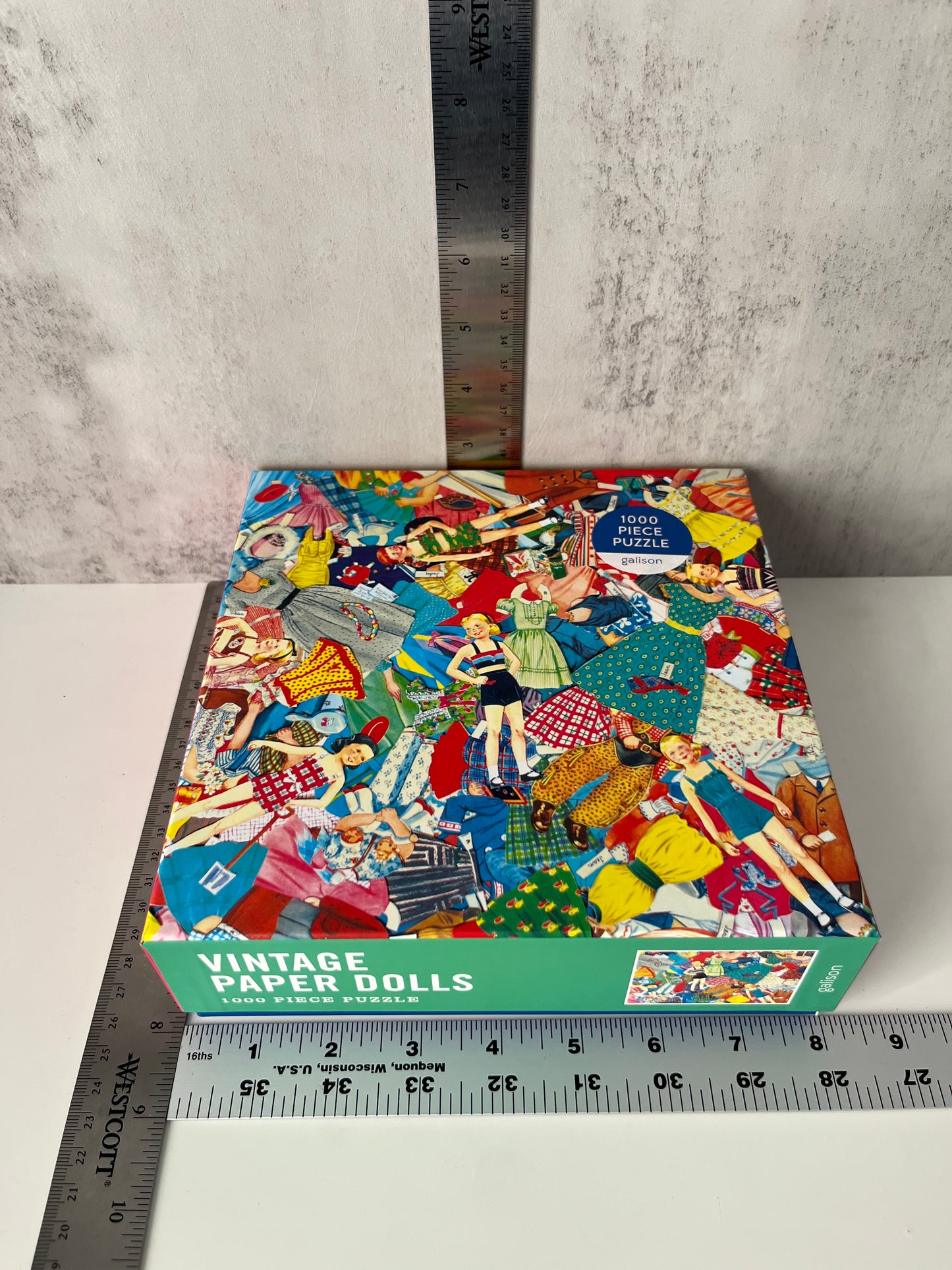 1000 Piece 2010s Galison “Vintage Paper Dolls” Collage Jigsaw Puzzle — Retro Fashion Ephemera Style (Sealed Pieces)