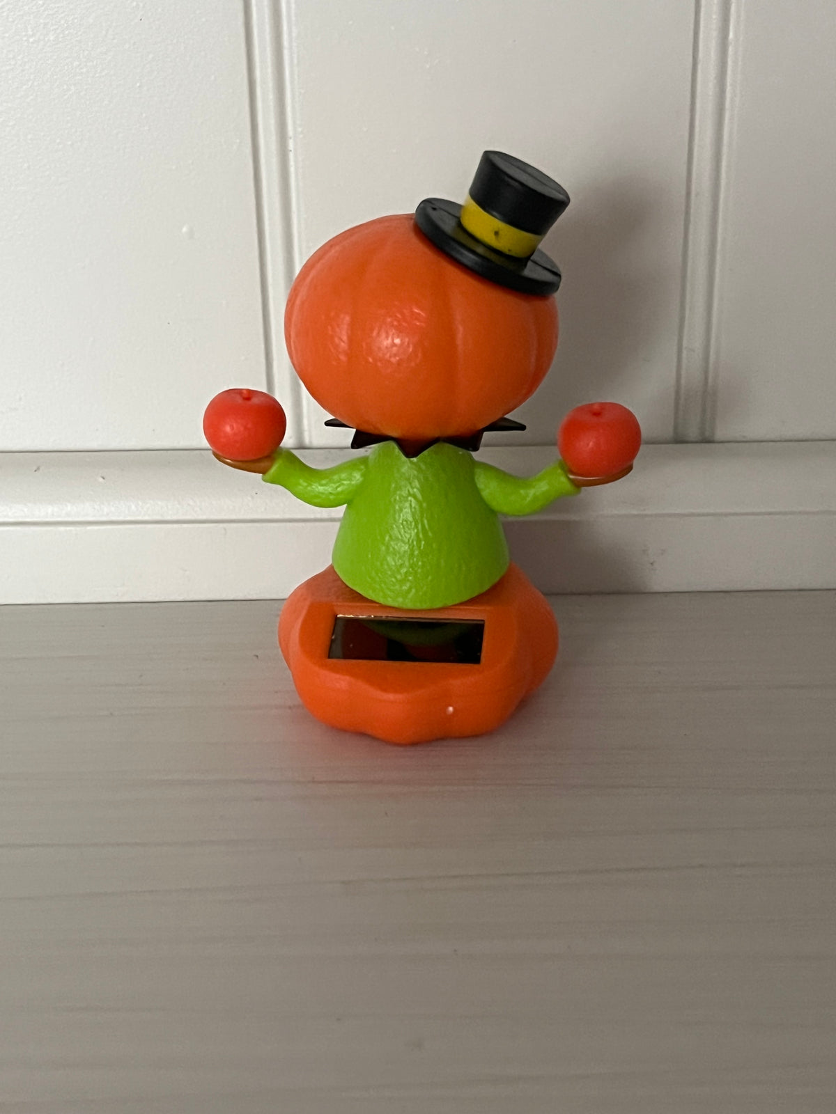 Small Retro Solar Dancing Pumpkin Bobblehead Figurine | Halloween Trinket Décor