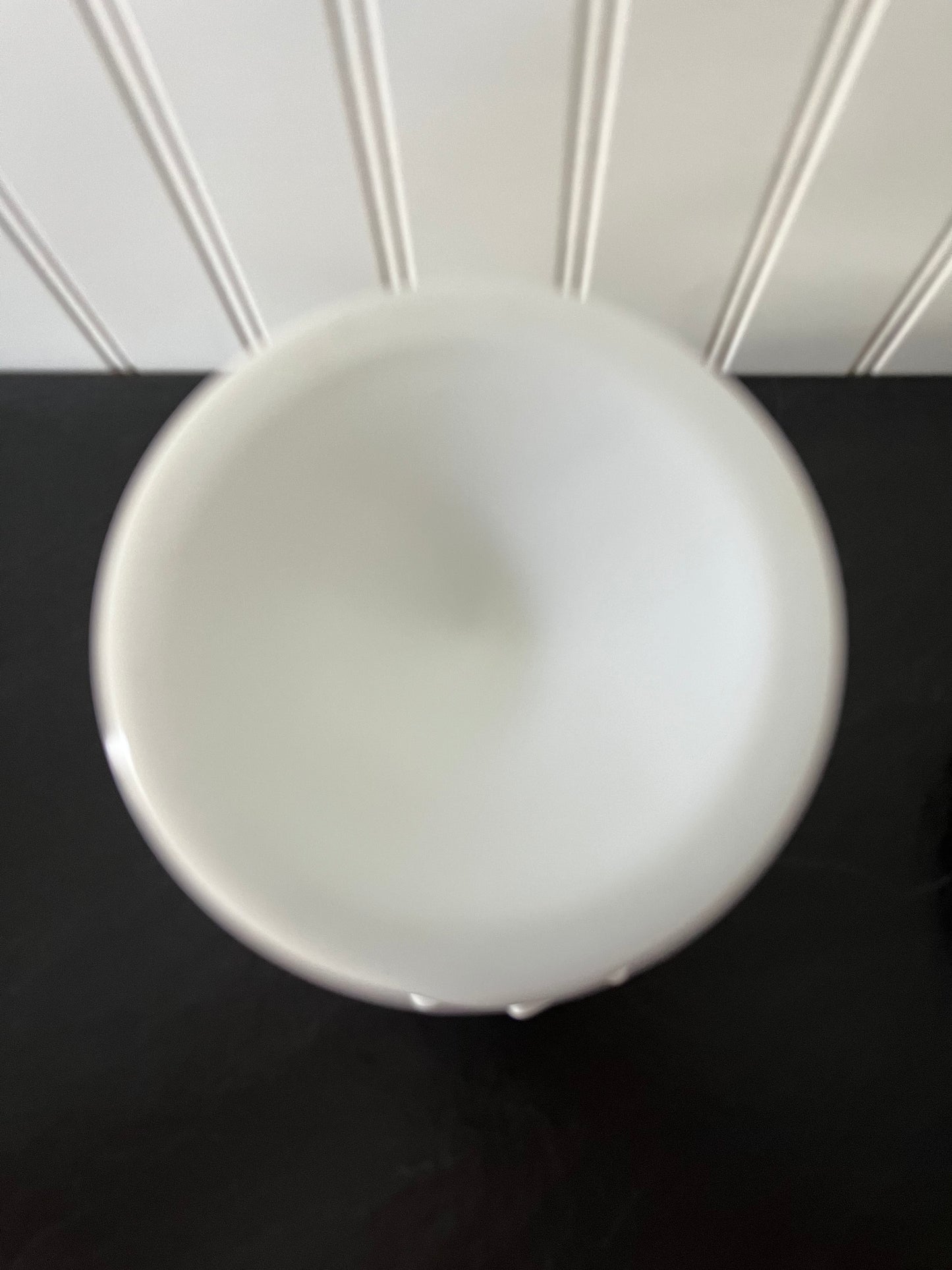 Vintage Indiana Glass Large 7”x 7" Teardrop Milk Glass Goblet Compote Pedestal Bowl - Timeless Elegance