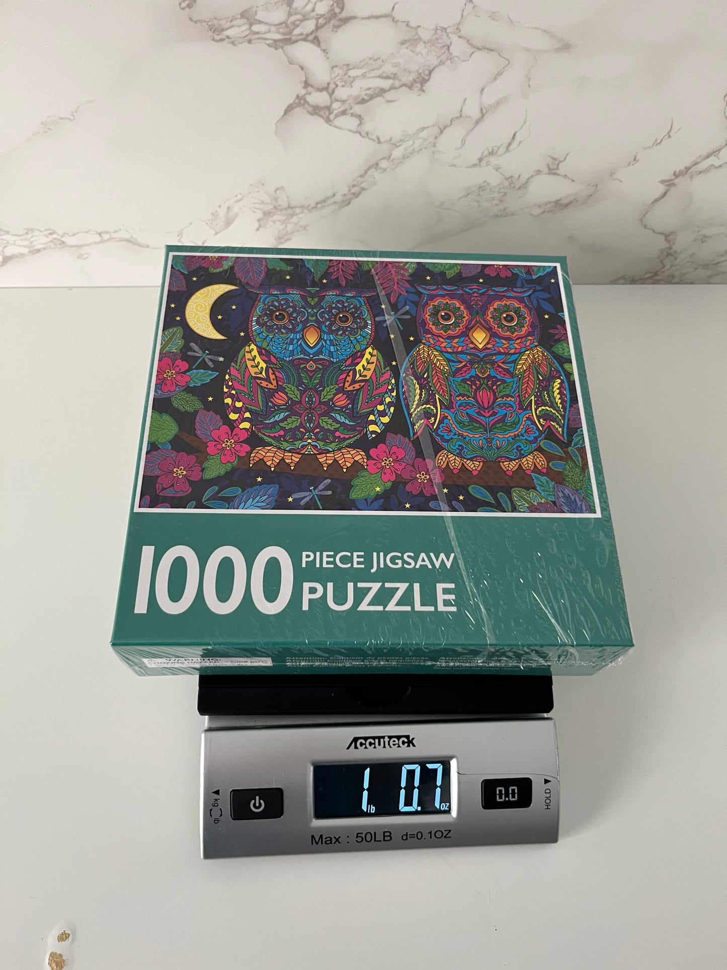 “Wise Owls” 1000 Piece Jigsaw Puzzle — Factory Sealed Retro Folk Art Style Owl & Floral Design — 2021 Contemporary Collectible