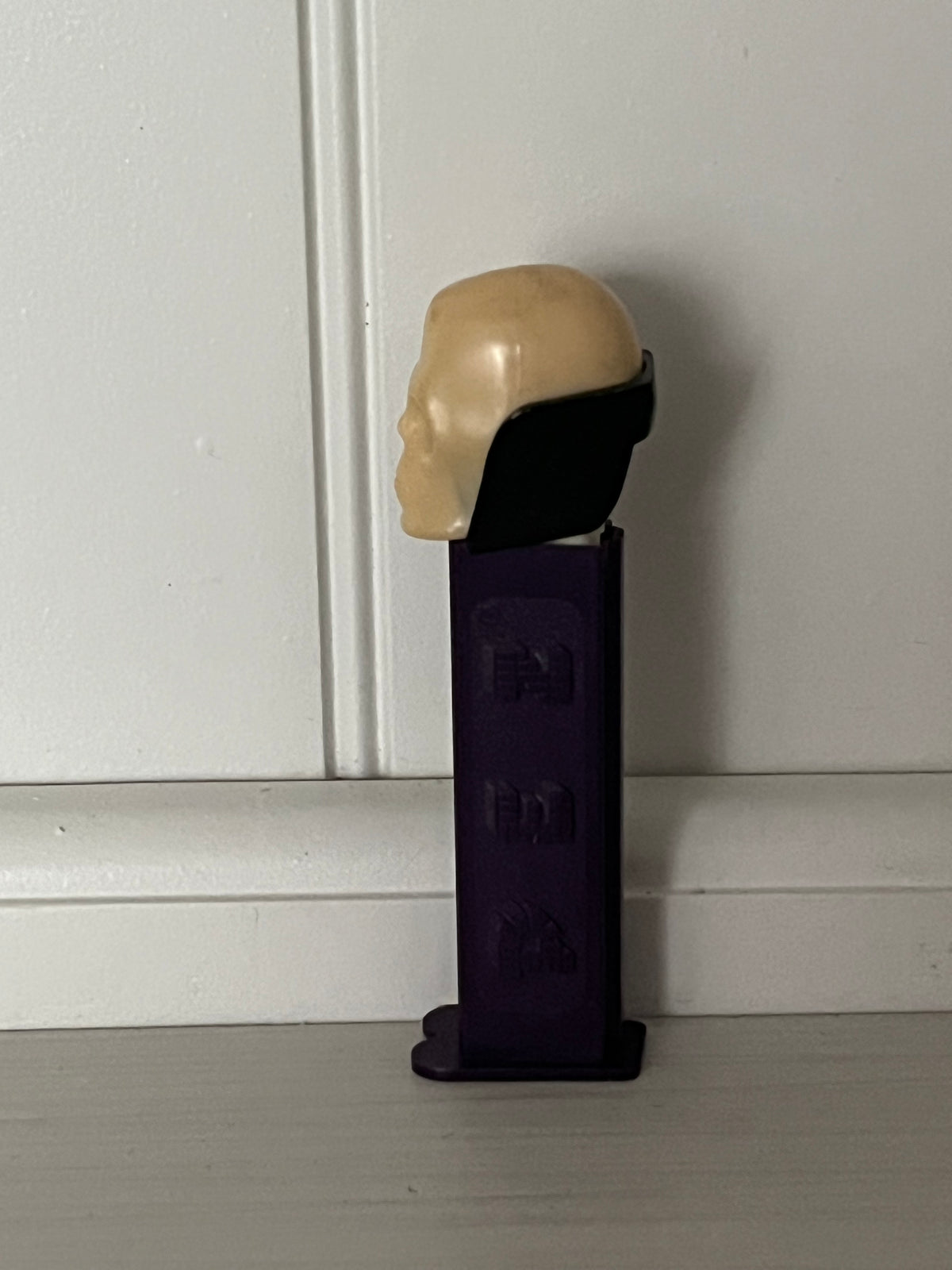 Vintage 1990s PEZ Dr. Skull Halloween Dispenser | Purple Stem Skeleton Candy Dispenser