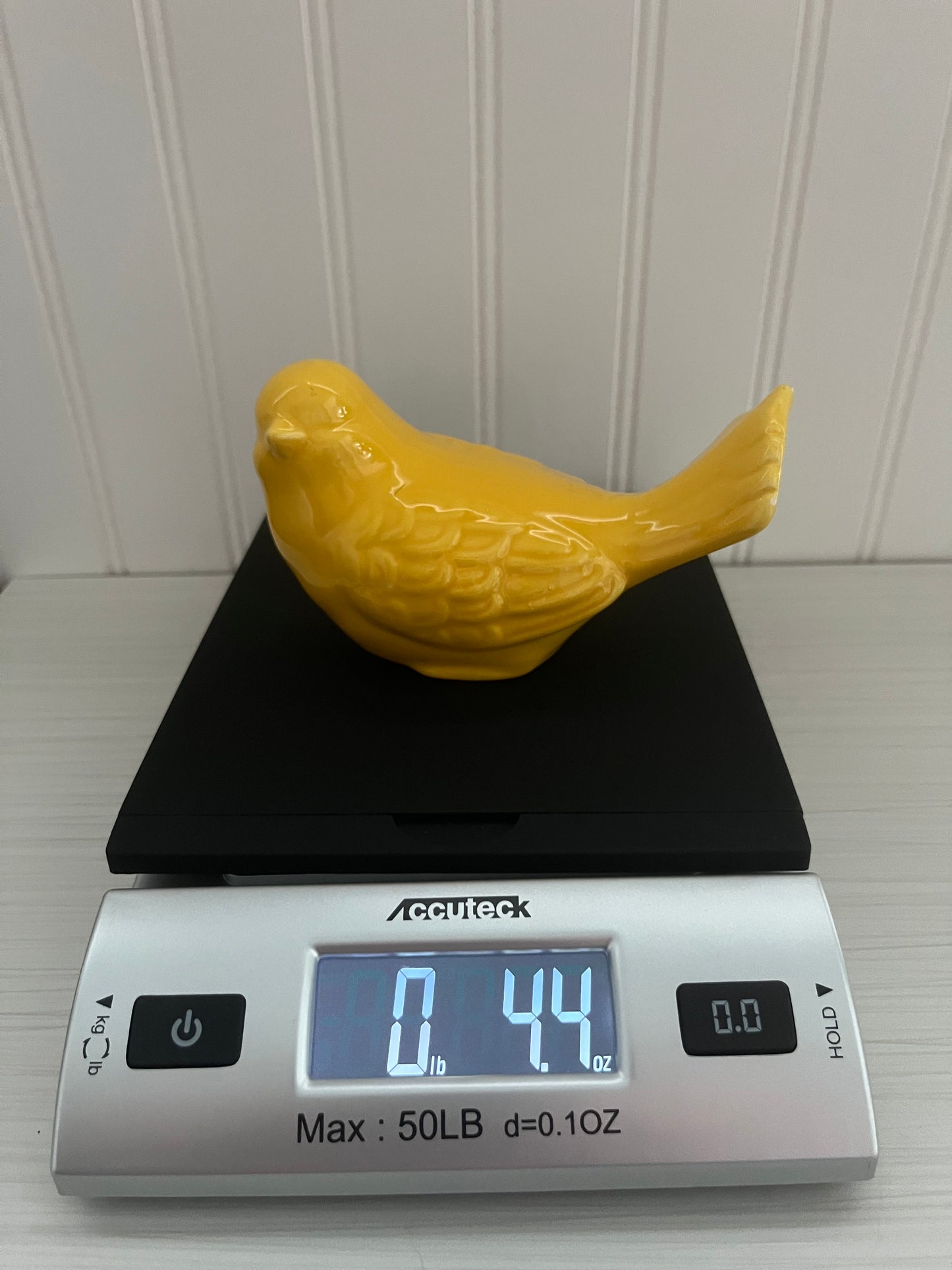 Vintage Style Sunshine Yellow Glazed Ceramic Bird -