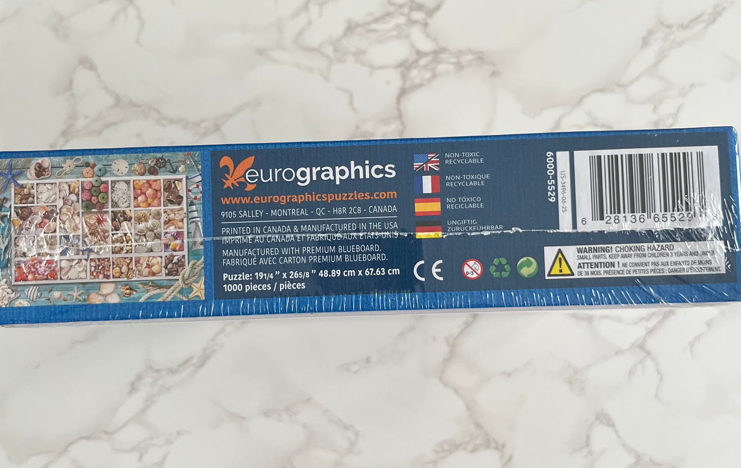 Eurographics Seashell Collection 1000 Piece Puzzle – SEALED – Coastal Nautical Decor Puzzle – 2010s Contemporary Coastal