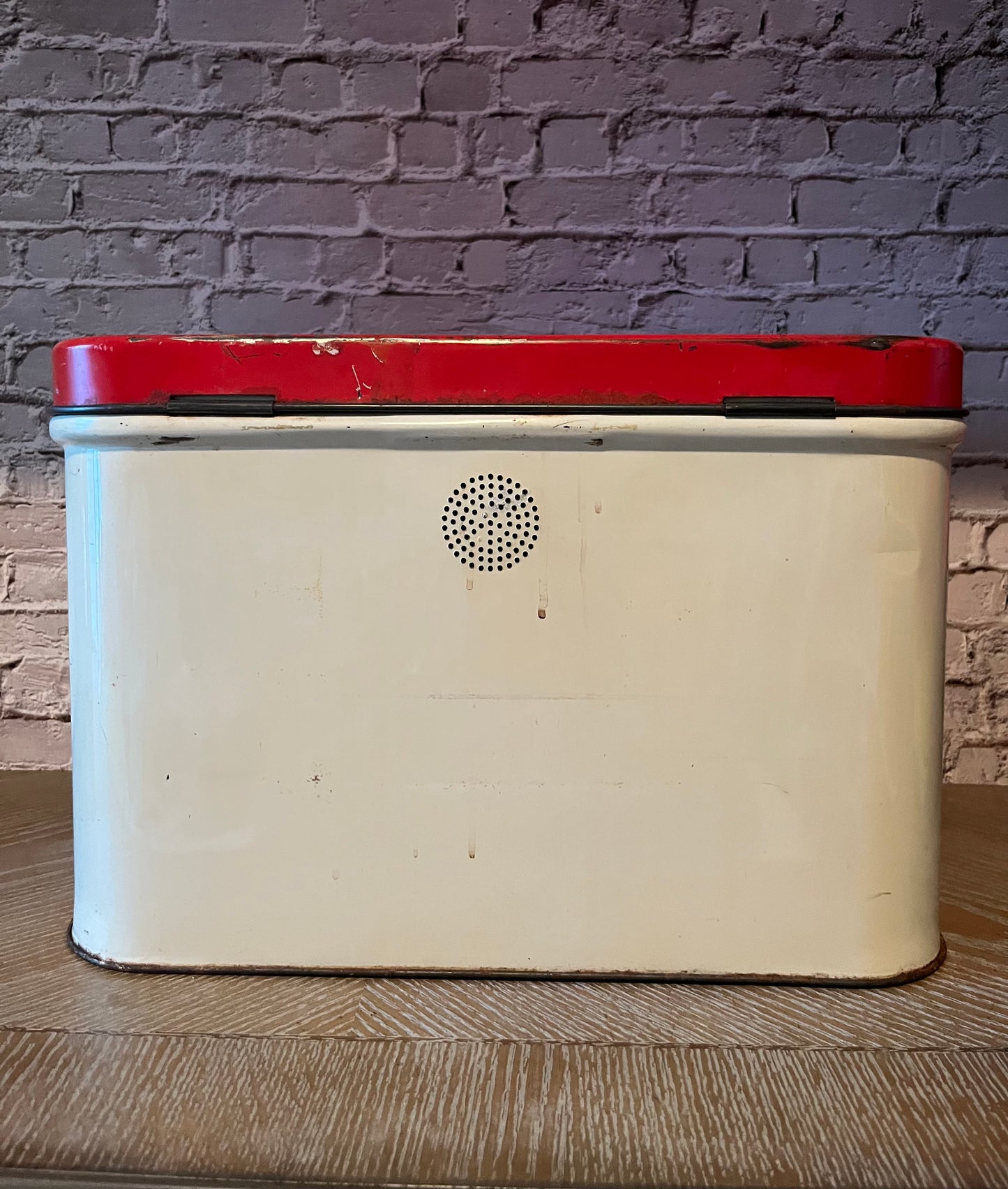 Vintage Nesco Floral Metal Bread Box, Circa 1970s