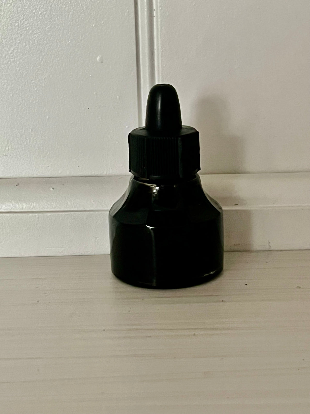 Vintage c1960’s Higgins Drawing Jet Black Ink Bottle with Dropper | Made in USA | Mid-Century Artist Supply