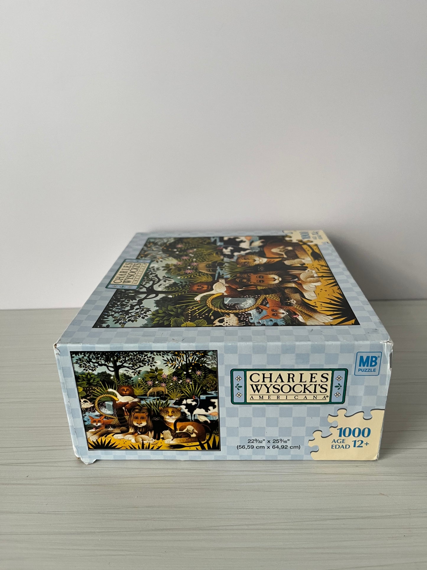 Vintage Style 2007 Charles Wysocki “Mainstream Friends” 1000 Piece Puzzle – MB Americana Wildlife Scene