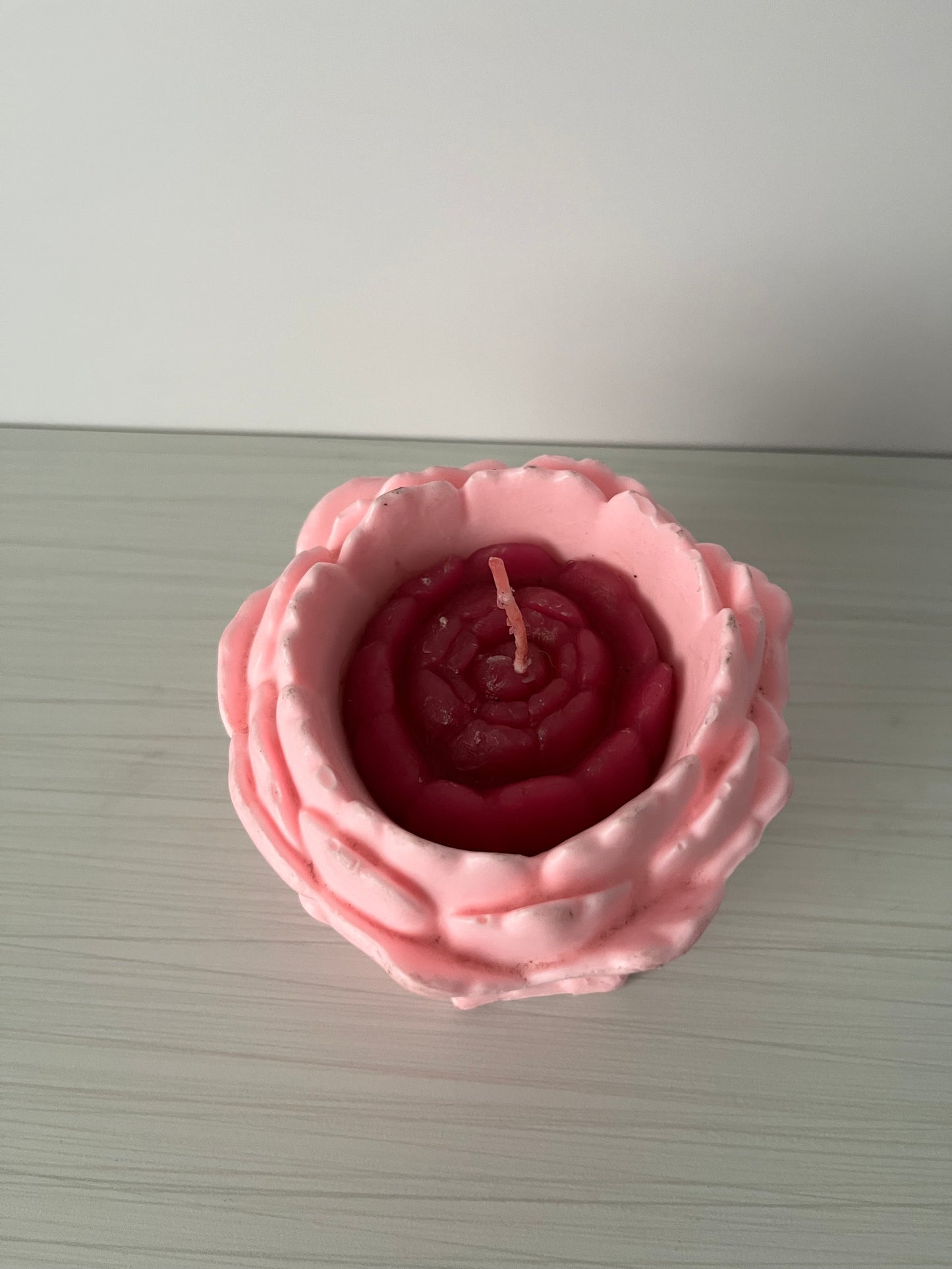 Vintage 1977 Avon “Tender Blossoms” Floral Medley Candle – Pink Peony Flower Pedestal
