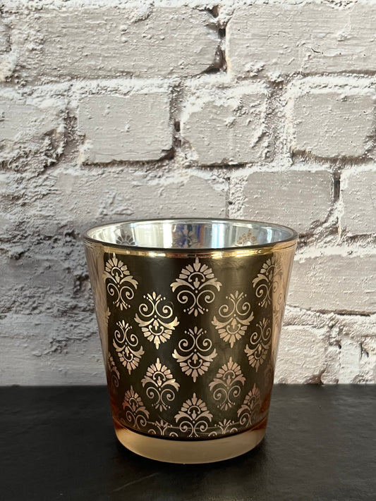 Vintage Inspired Gold Art Deco Candle Votive – Ashland Home Décor, 3” High