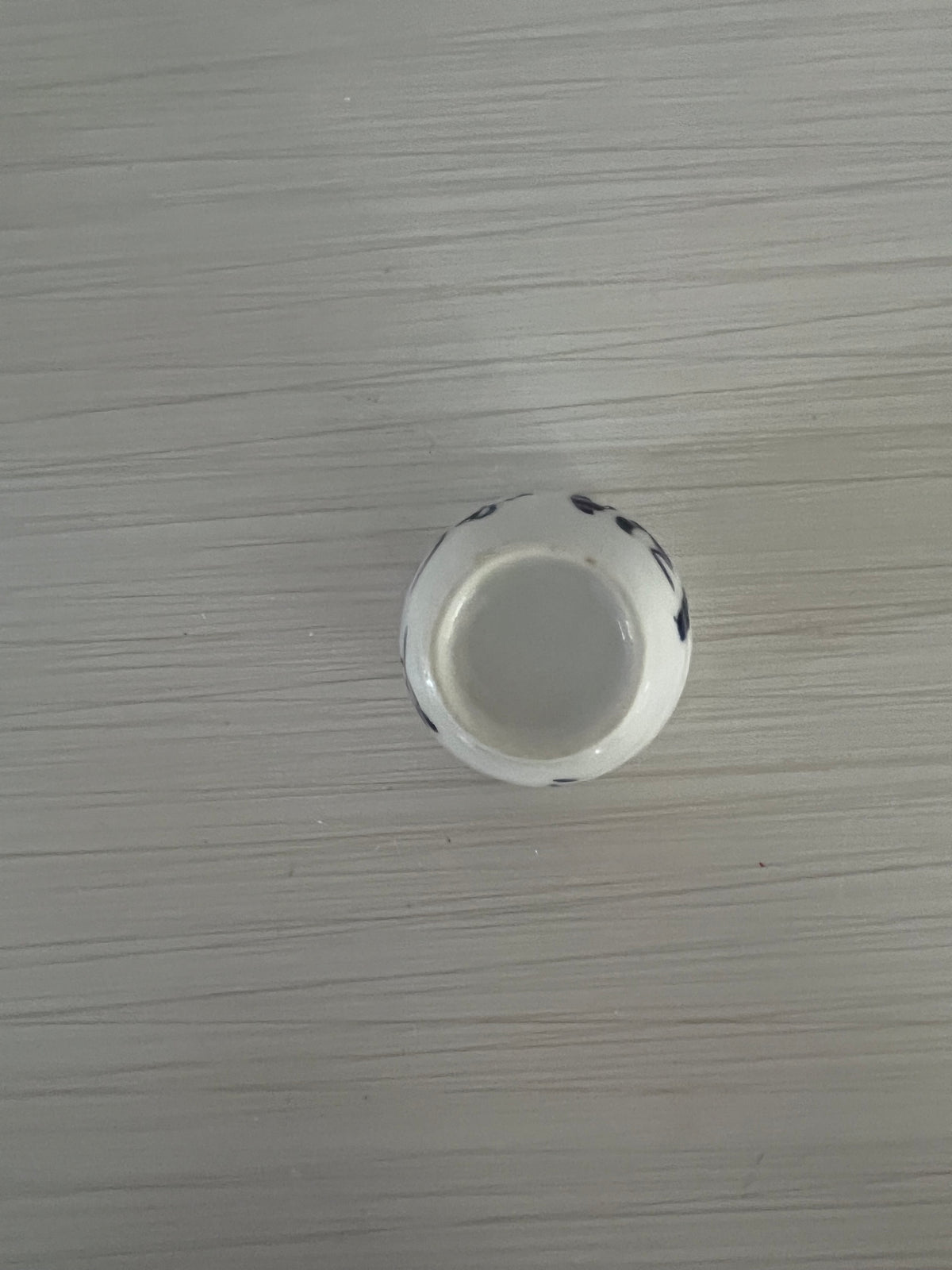 Vintage Indigo Blue & White Japanese Style Sake Cup | Calligraphy Ceramic Miniature Cup | 2”