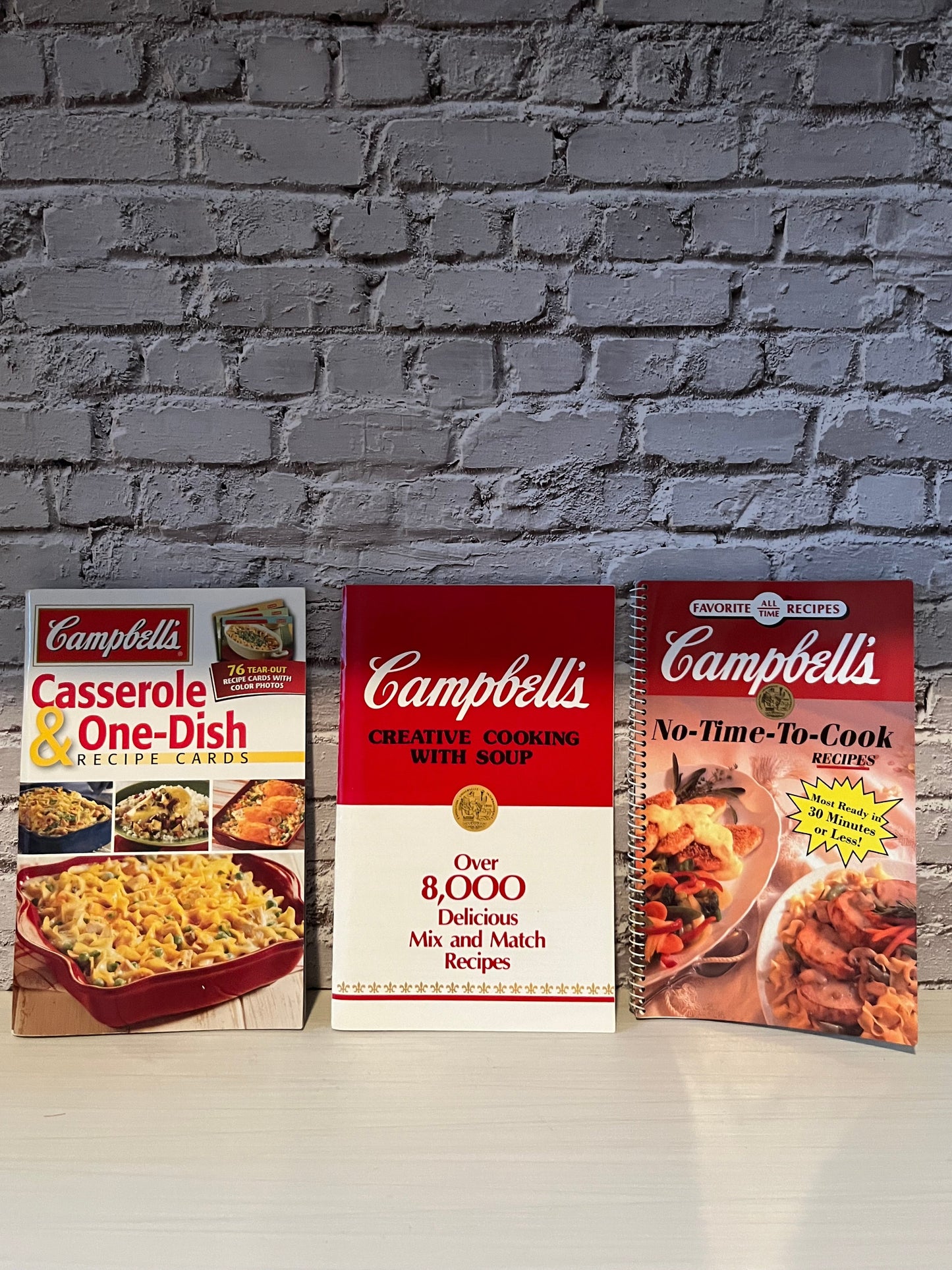 Retro Campbell’s Cookbook Lot | 1990s–2000s Recipe Book Collection | Casserole & One-Dish Kitchen Set