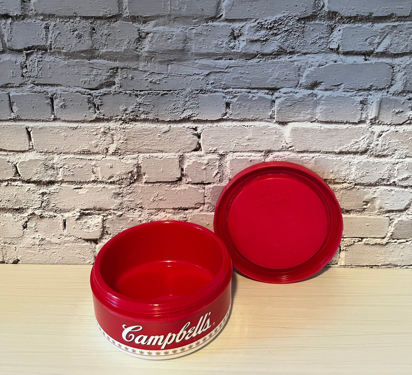 Vintage Style Campbell’s Kitchen Canister – Red Storage Container c.2000