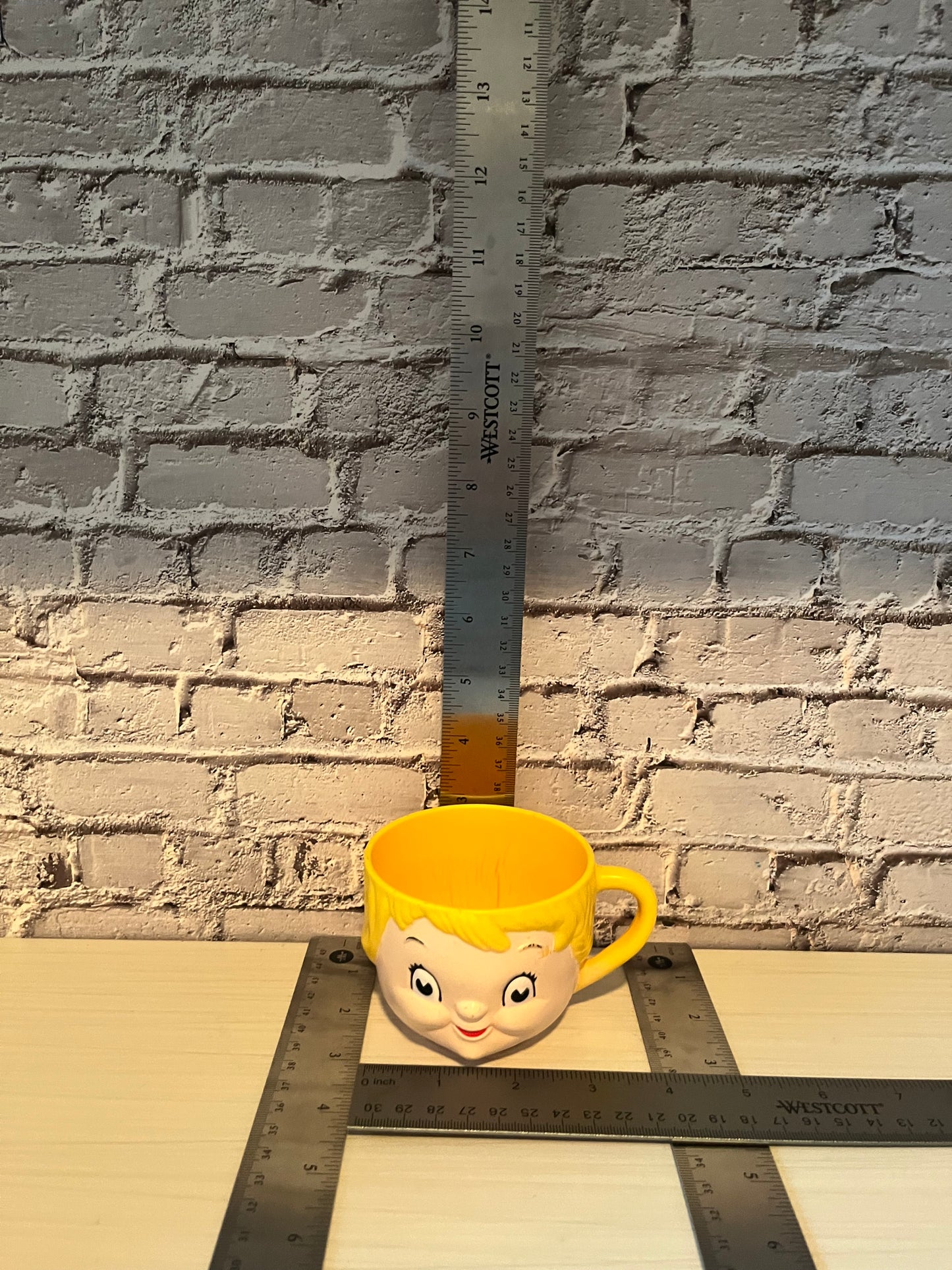 Vintage  1970s Campbell Kids Style Anthropomorphic Kitschy Kitchen Cup  Pair | Retro Dolly Dingle Face Cups