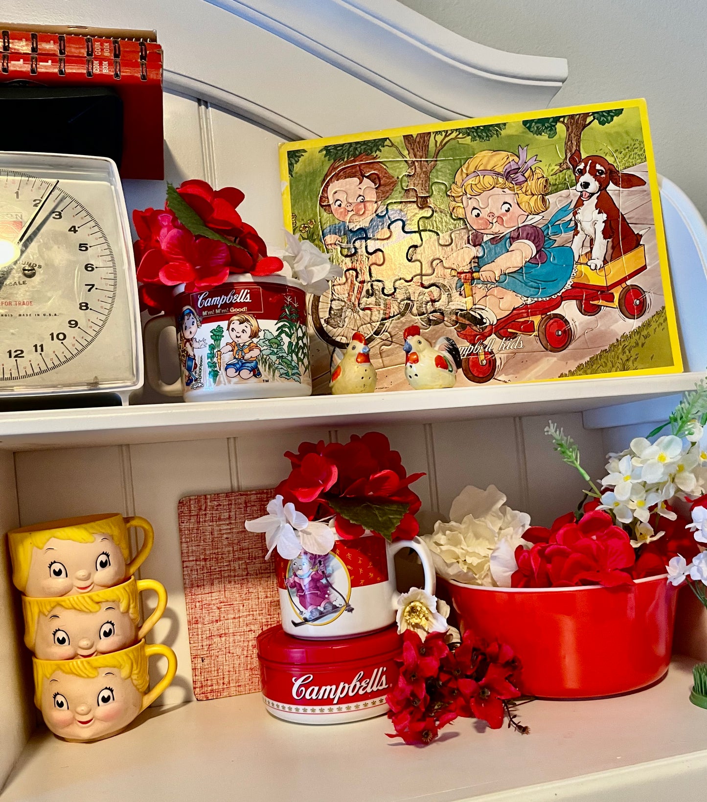 Vintage Style Campbell’s Kitchen Canister – Red Storage Container c.2000