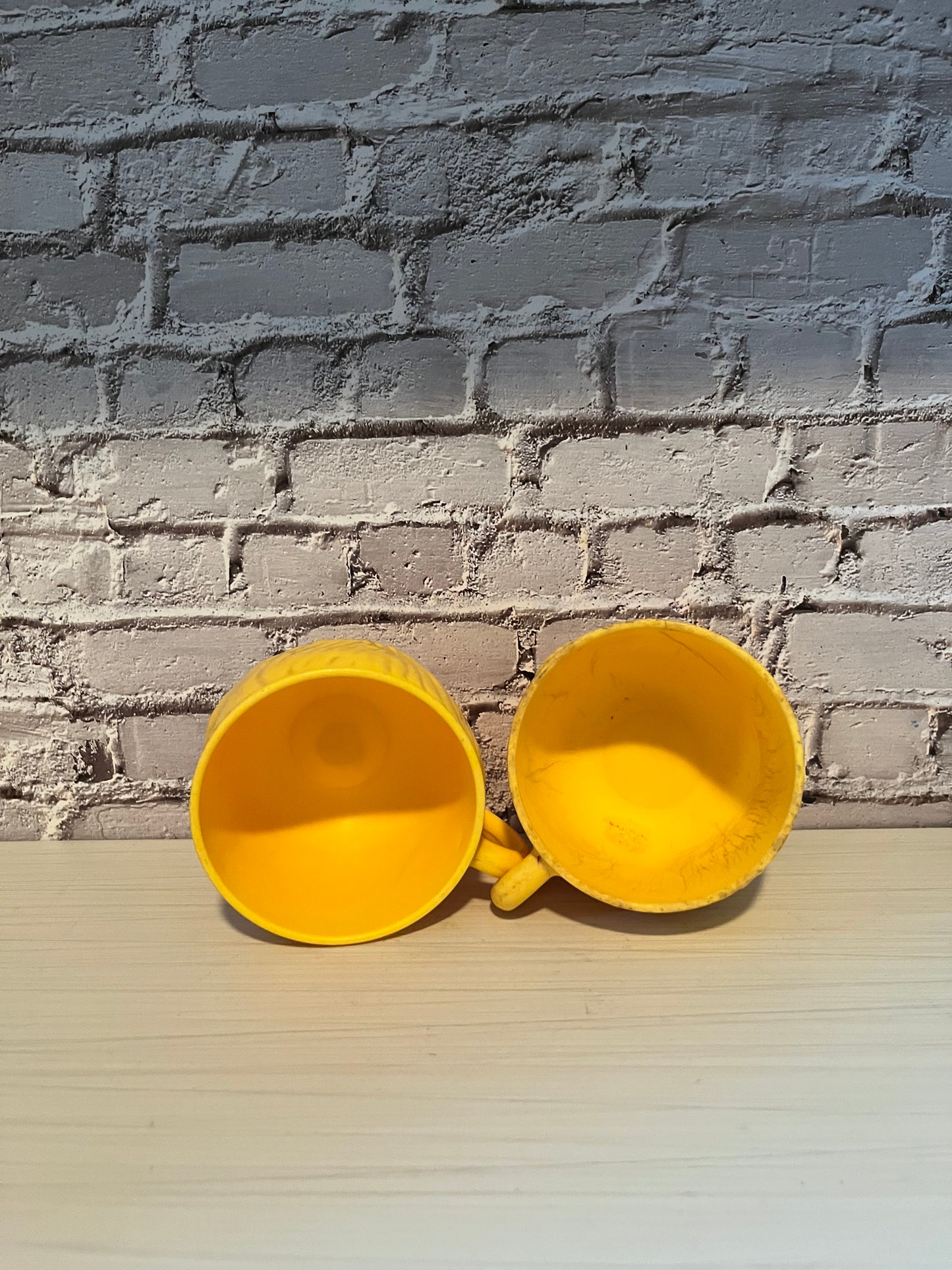 Vintage  1970s Campbell Kids Style Anthropomorphic Kitschy Kitchen Cup  Pair | Retro Dolly Dingle Face Cups