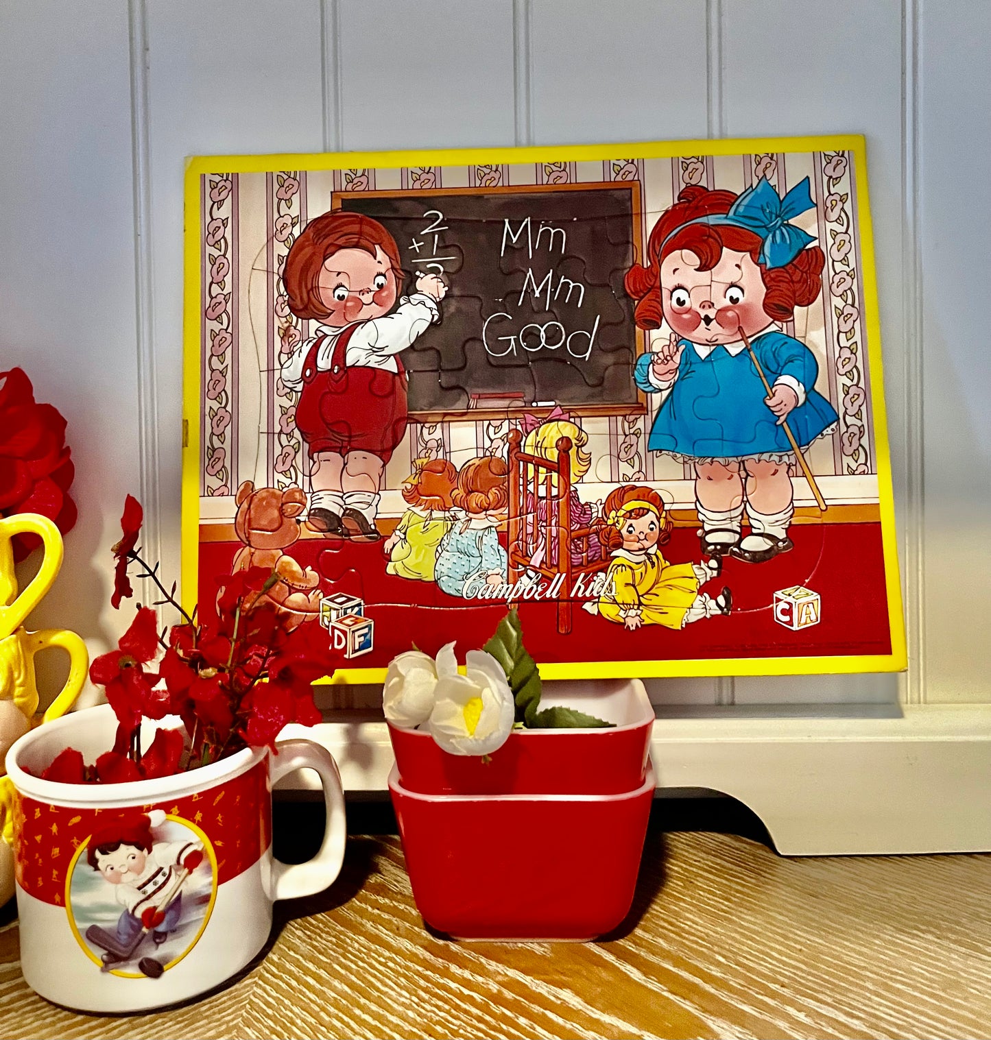 Vintage Pyrex #0501 (2)Small 1.5 Cup RED Milk Glass Refrigerator Dish Containers (No Lids) - Classic Kitchen Collectibles