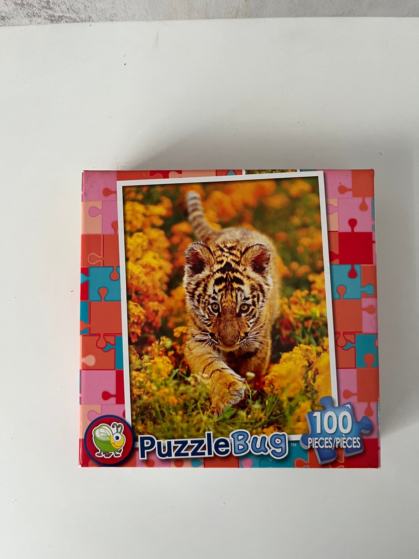 100 Piece 2010s PuzzleBug Tiger Cub Nature Jigsaw Puzzle — Contemporary Wildlife Puzzle (Counted Complete)