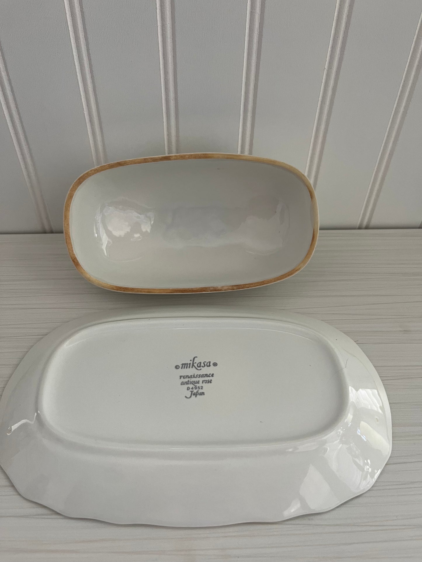 Vintage 1980’s Mikasa Butter Dish with Lid - Renaissance Antique Rose
