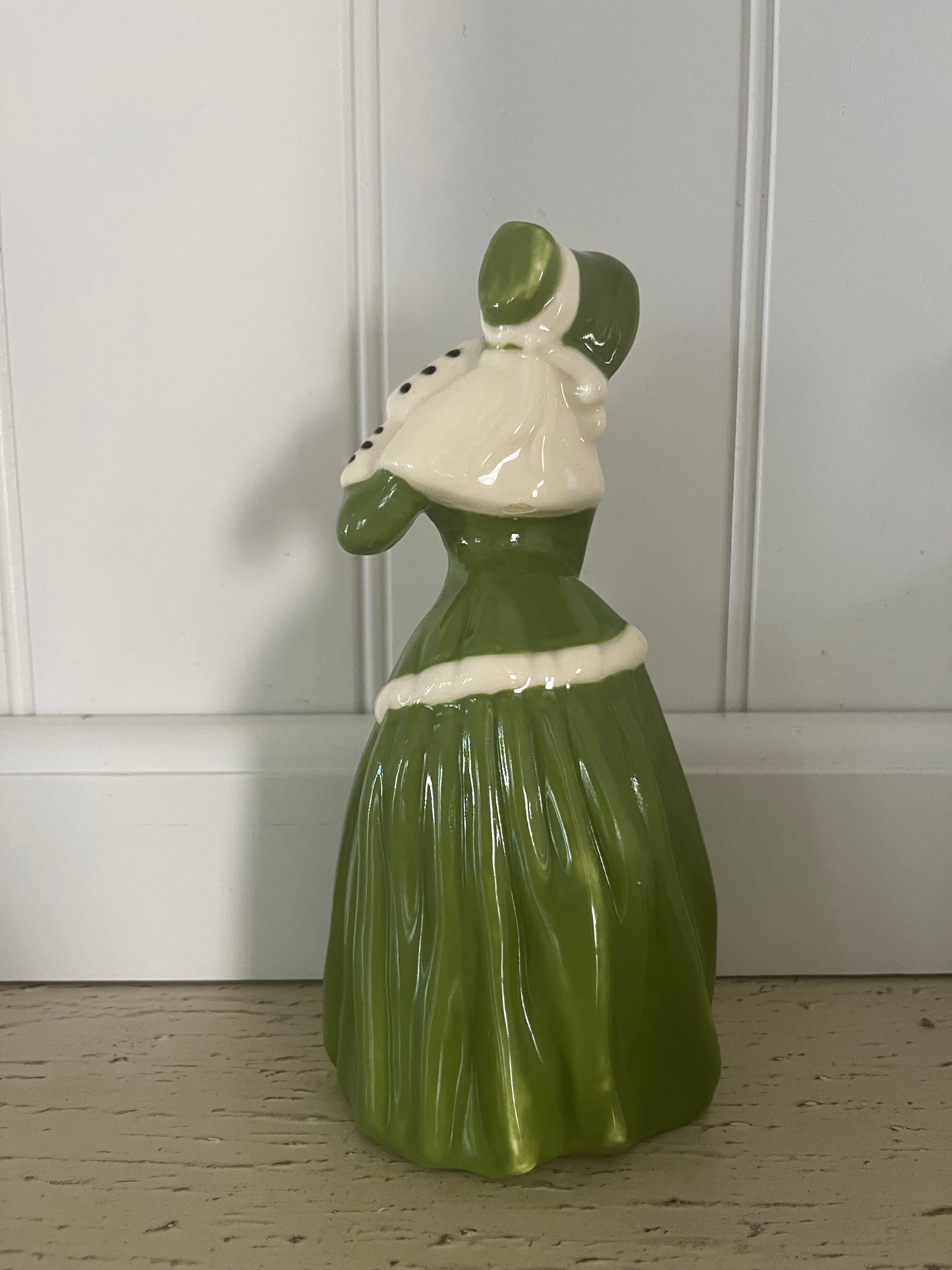 Vintage 1990’s Regency Lady Porcelain Figurine in Green Gown | Romantic, Curious & Slightly Unhinged