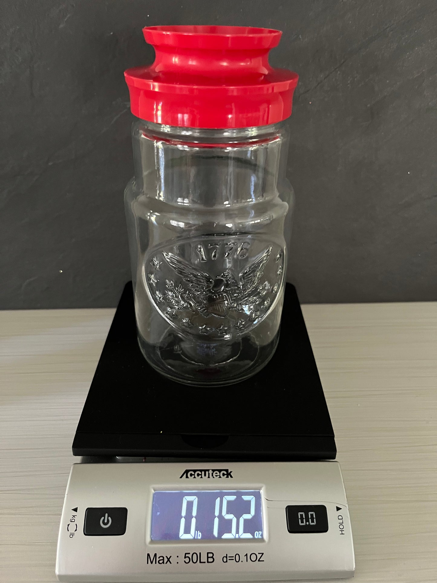 Vintage 1976 Bicentennial 1776 Eagle Glass Canister With Maxwell House Red Lid | Anchor Hocking Americana Kitchen Storage