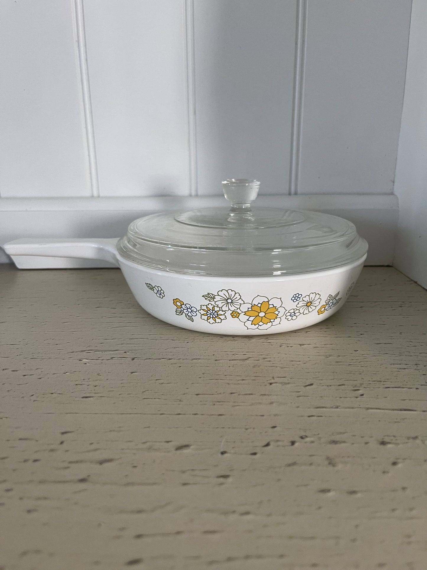 Vintage 1970s Corning Ware P-83-B Sauce Pan with Lid – “Floral Bouquet” Pattern (6.5”)