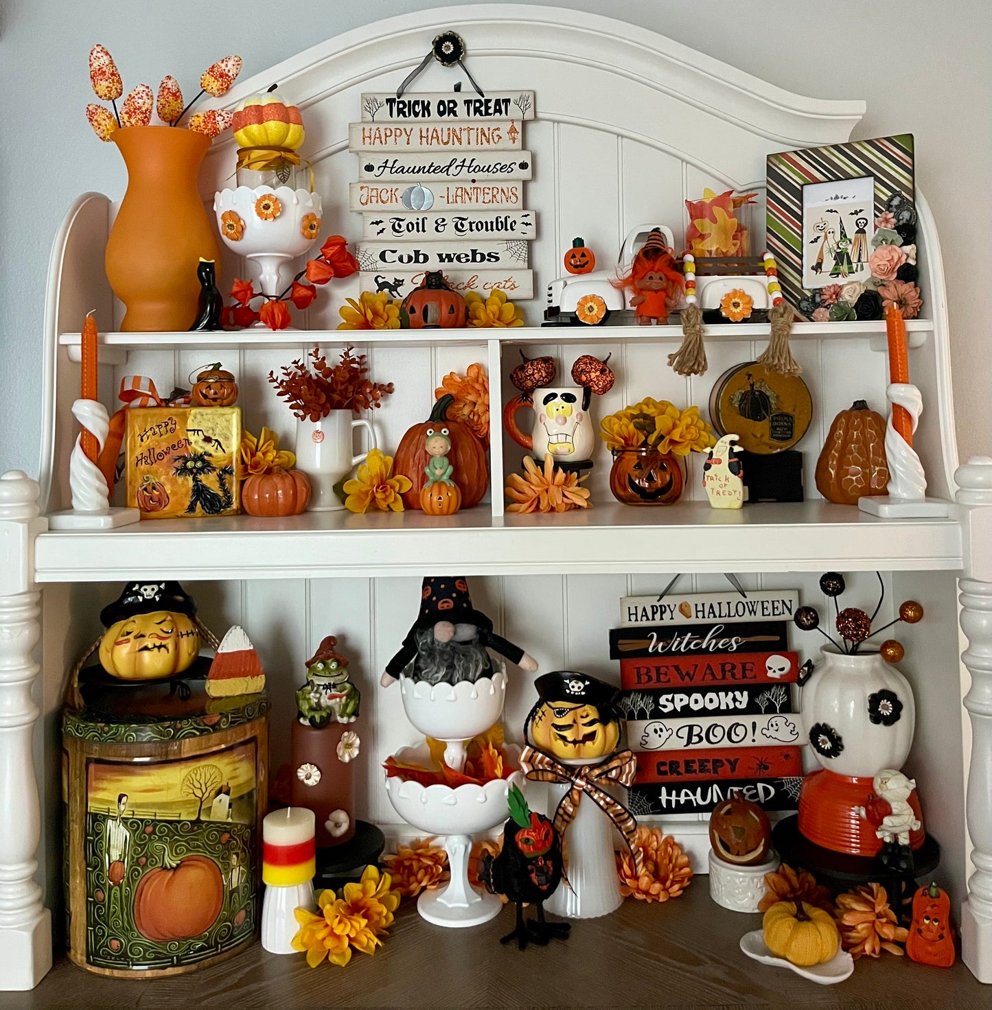 Vintage Tangerine Orange Satin Glass Vase – Hourglass Pedestal Form (1970s-1980s)