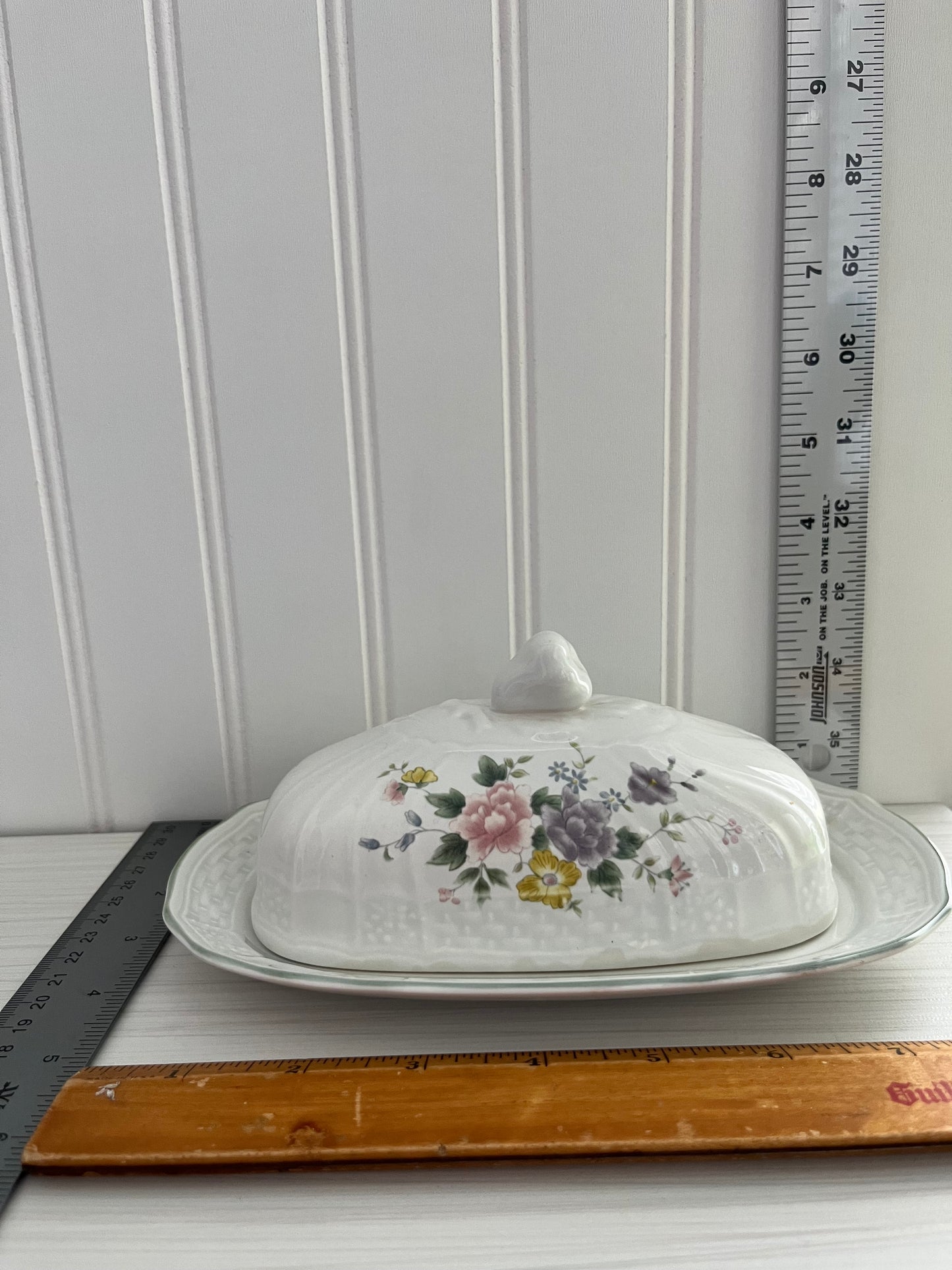 Vintage 1980’s Mikasa Butter Dish with Lid - Renaissance Antique Rose