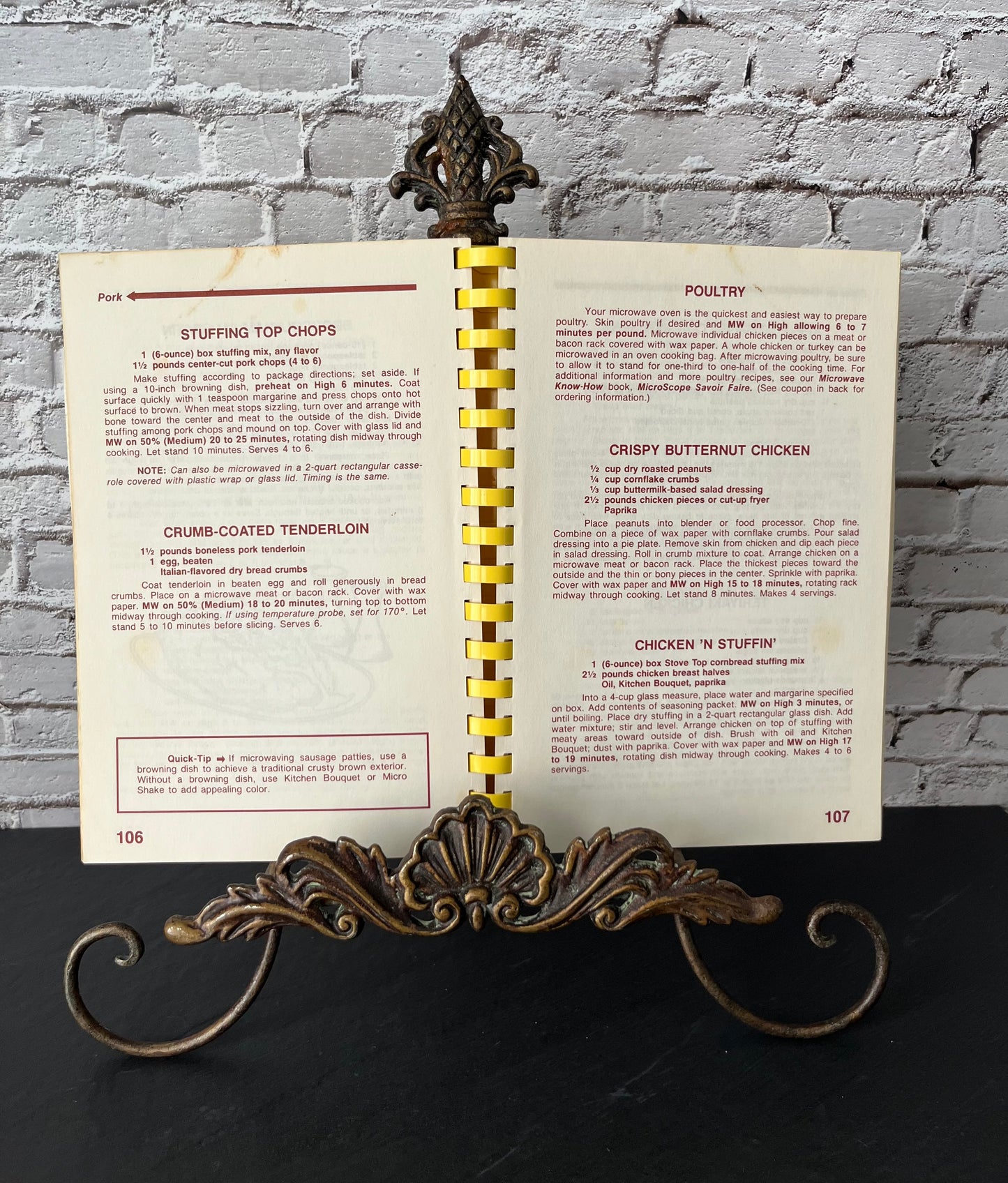 Vintage 1984 Micro Quick! Microwave  Spiral Bound Cookbook by CiCi Williamson & Ann Steiner