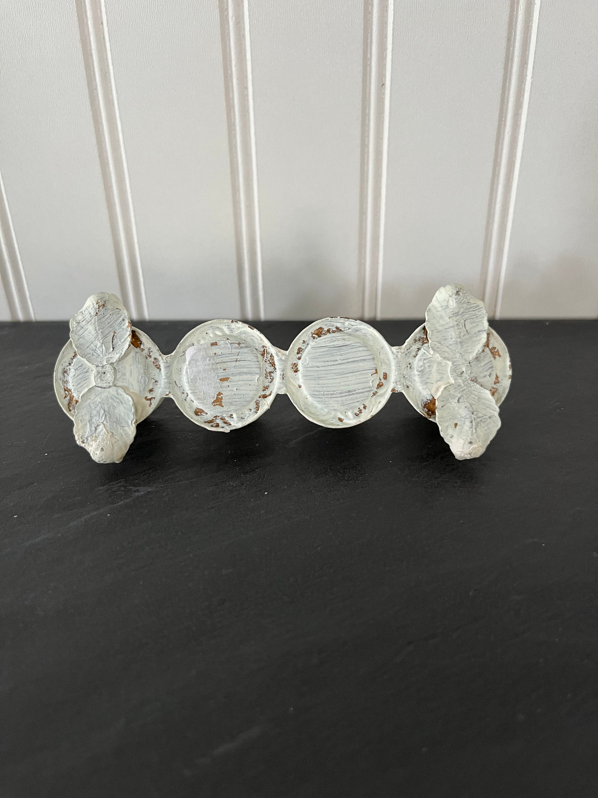 Vintage White Filigree Lipstick Holder - Elegant Beauty Accessory from a Bygone Era