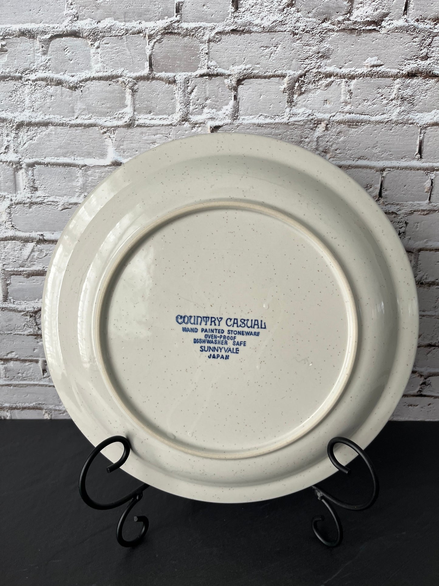 Vintage Sunnyvale “Country Casual” Hand-Painted Floral Stoneware Dinner Plate | 1970s Japanese Flower Power Style