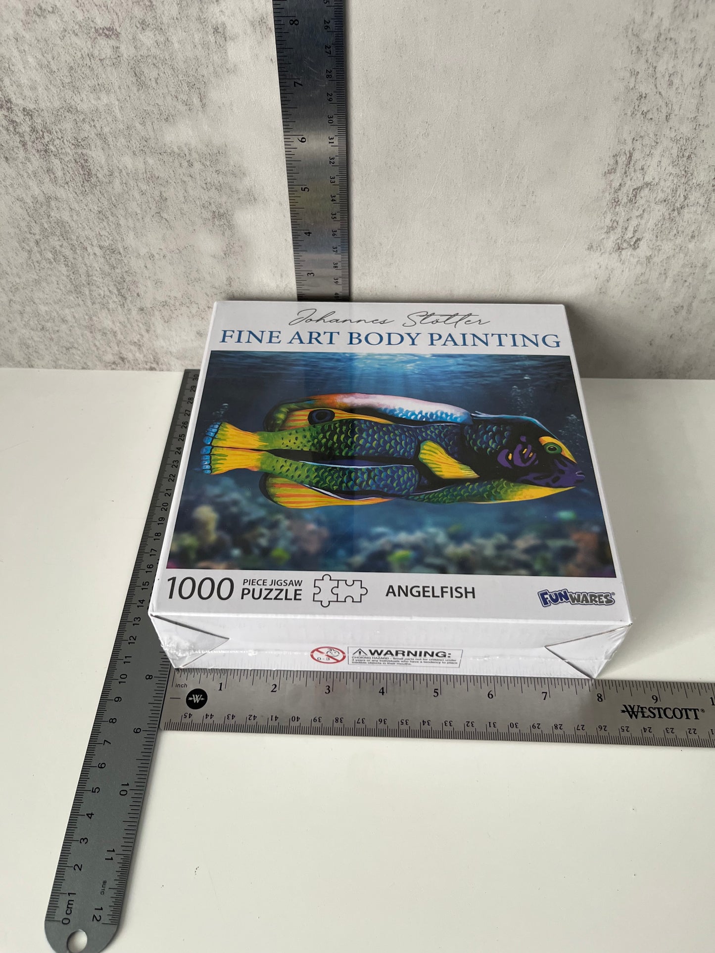 Johannes Stötter Fine Art Body Painting “Angelfish” 1000 Piece Jigsaw Puzzle — Factory Sealed — Contemporary Fine Art Puzzle