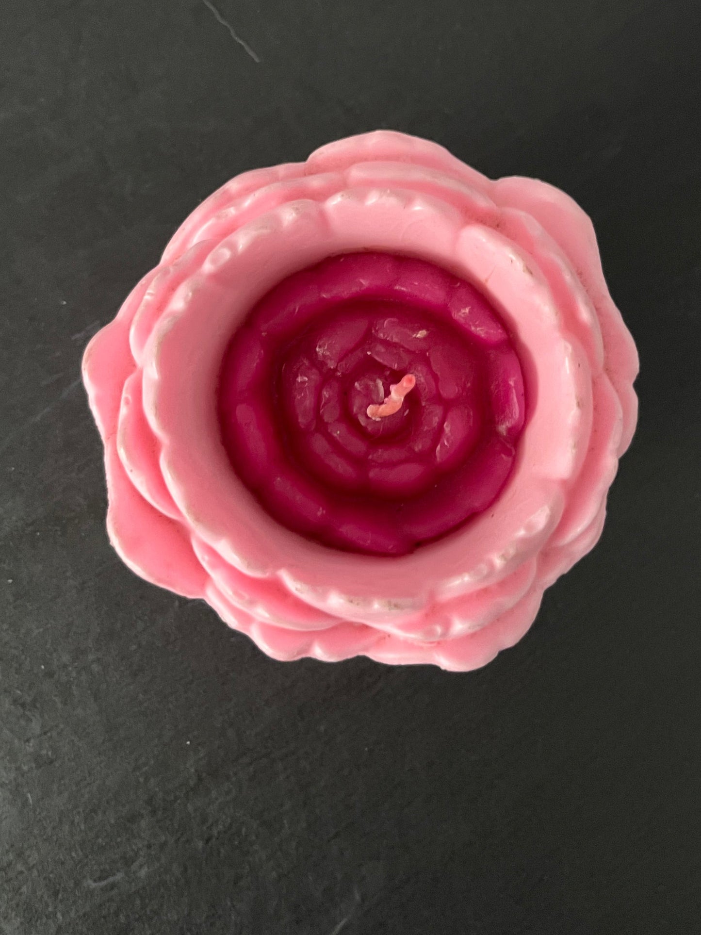Vintage 1977 Avon “Tender Blossoms” Floral Medley Candle – Pink Peony Flower Pedestal