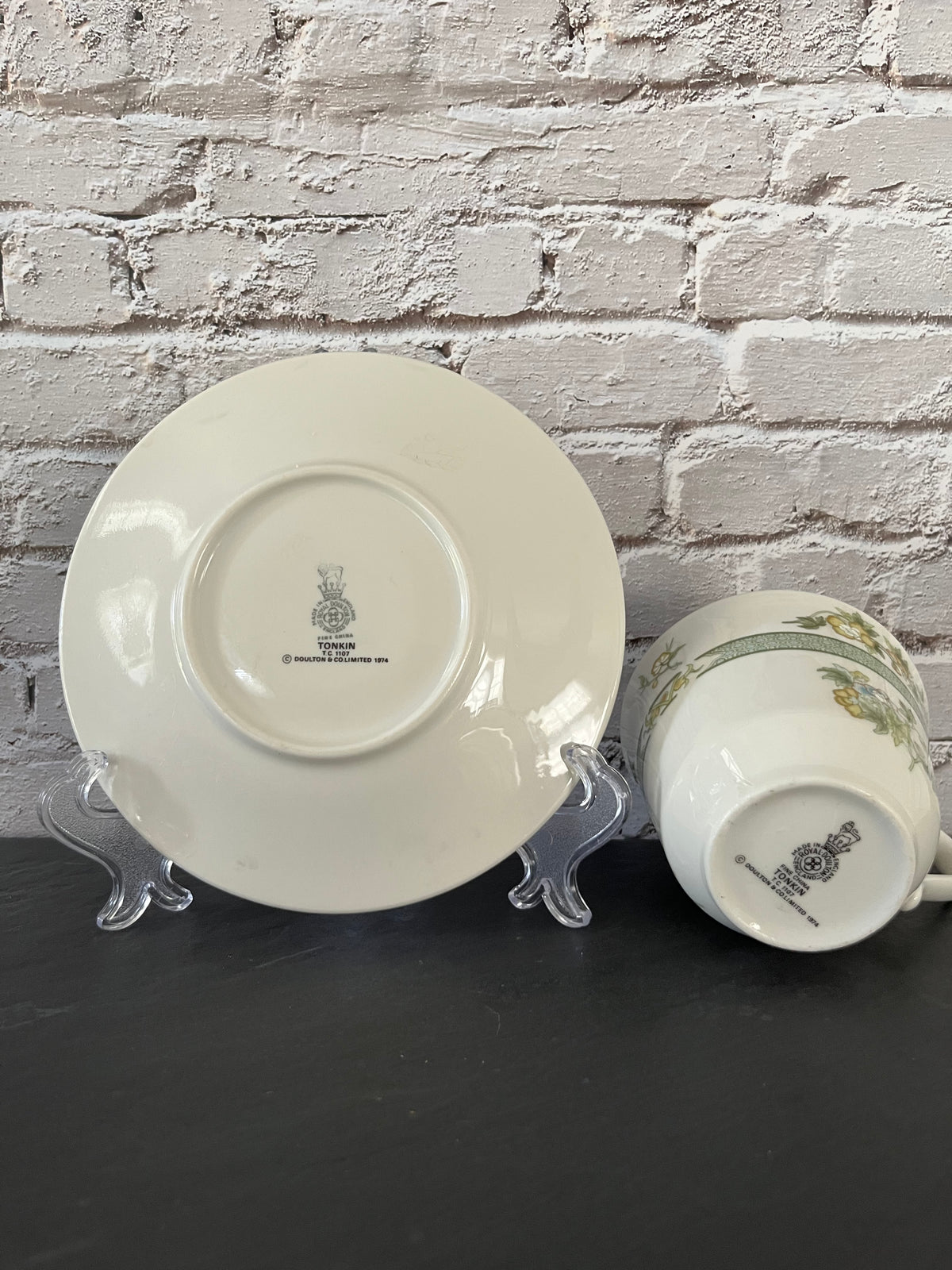 Vintage Royal Doulton Tonkin TC1107 Cup & Saucer – 1970s English Floral China