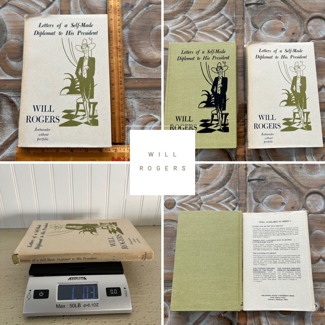 Vintage 1977 Hardcover Letters of a Self-Made Diplomat to His President by Will Rogers