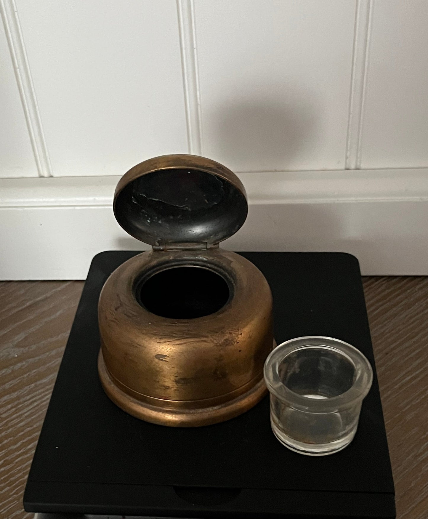 Antique SilverCrest Bronze Inkwell – J. G. Silver Co. Art Deco Desk Inkwell (Model #184, c. 1920s)