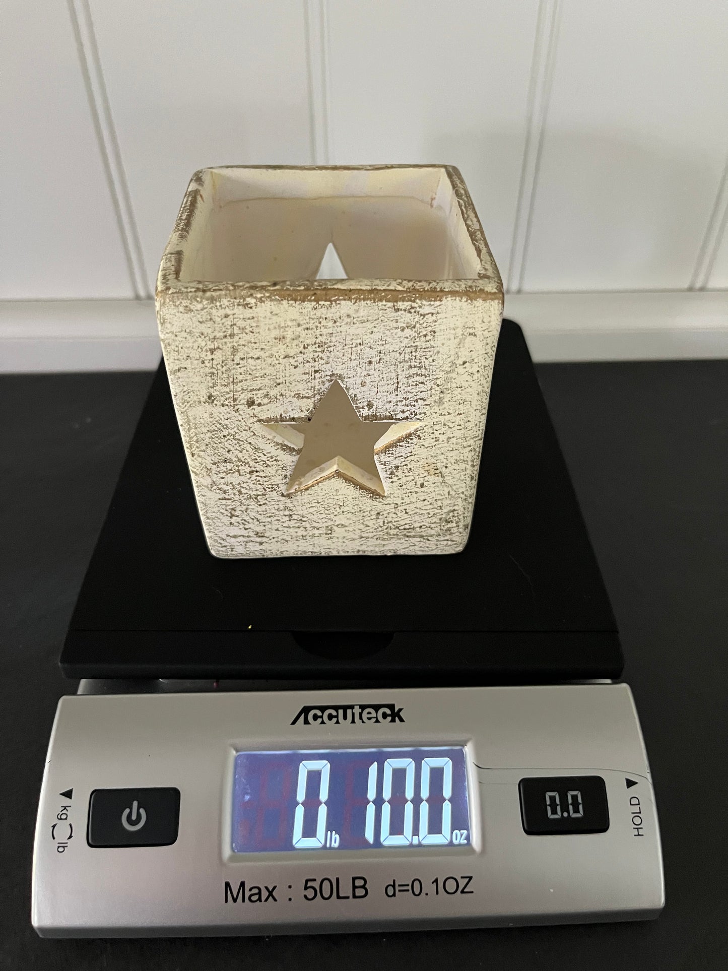 Rustic Americana Star Tea Light Holder | Primitive Farmhouse Candle Box Decor