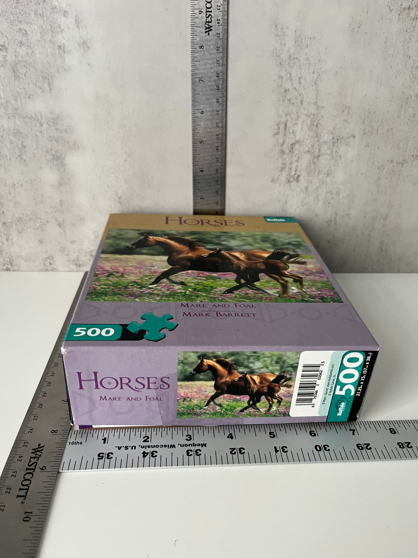 Nostalgic Horse Mare & Foal Meadow Photography Puzzle – 500 Piece – Early 2000s–2010s Era – Buffalo Games