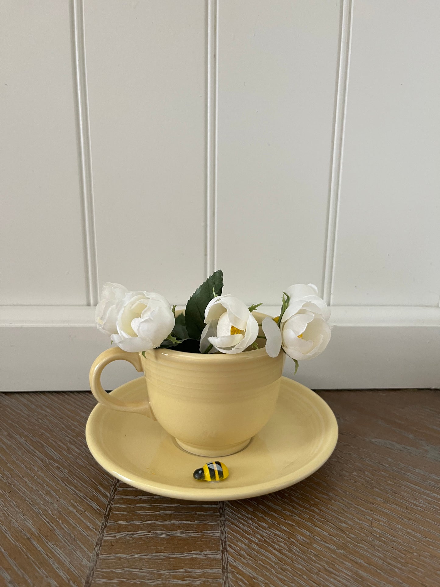 Vintage Fiesta Ware Yellow Cup and Saucer Set – Homer Laughlin Fiestaware Tea Cup Butter Yellow (pre 2002)
