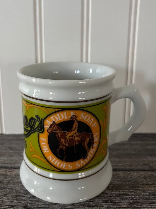 1980s Franklin Porcelain Collectible Mug - Fieling’s Saddle Soap”