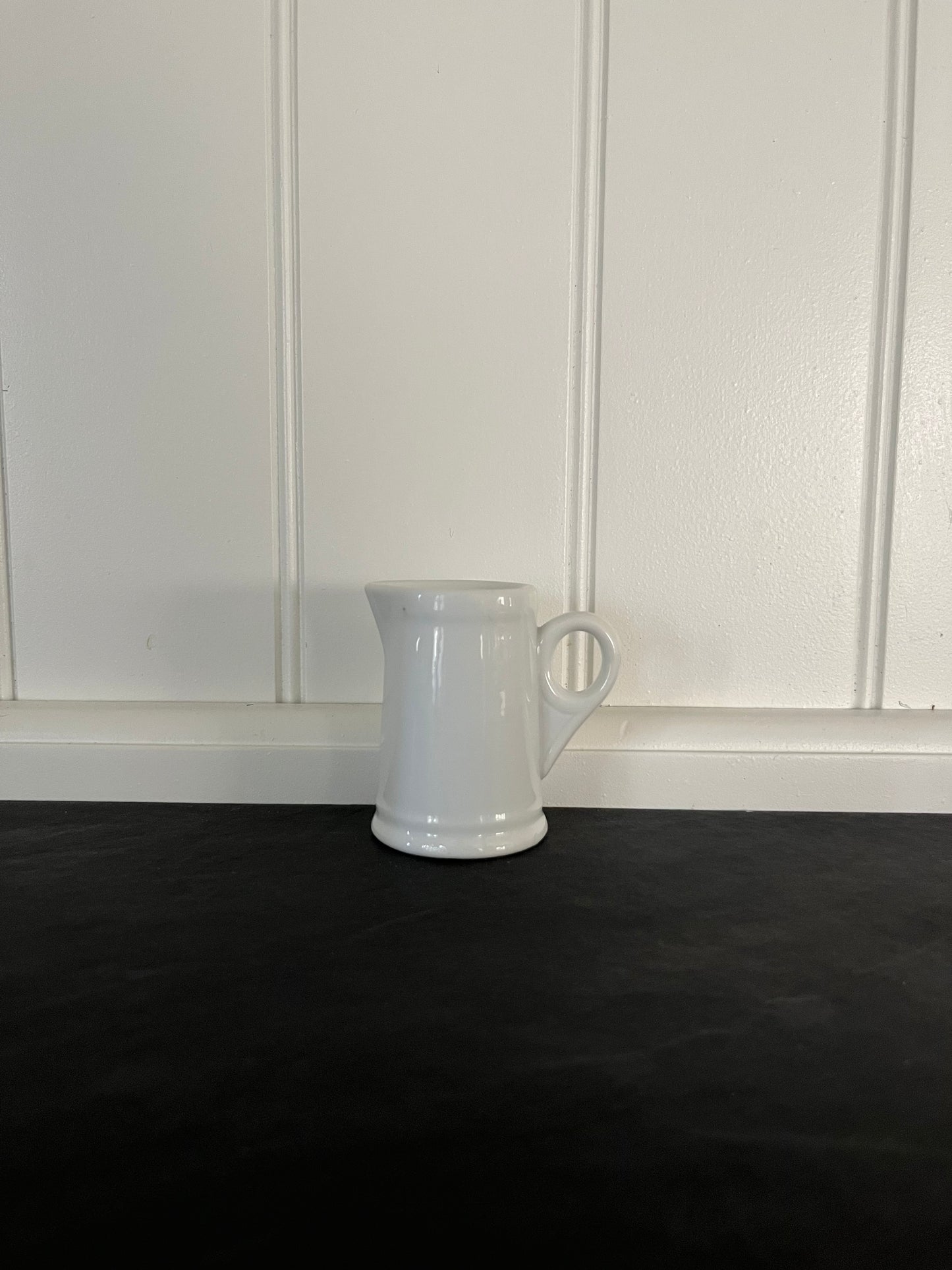 1950s Vintage Mini White Ironstone-Style Pitcher – Dollhouse, Farmhouse