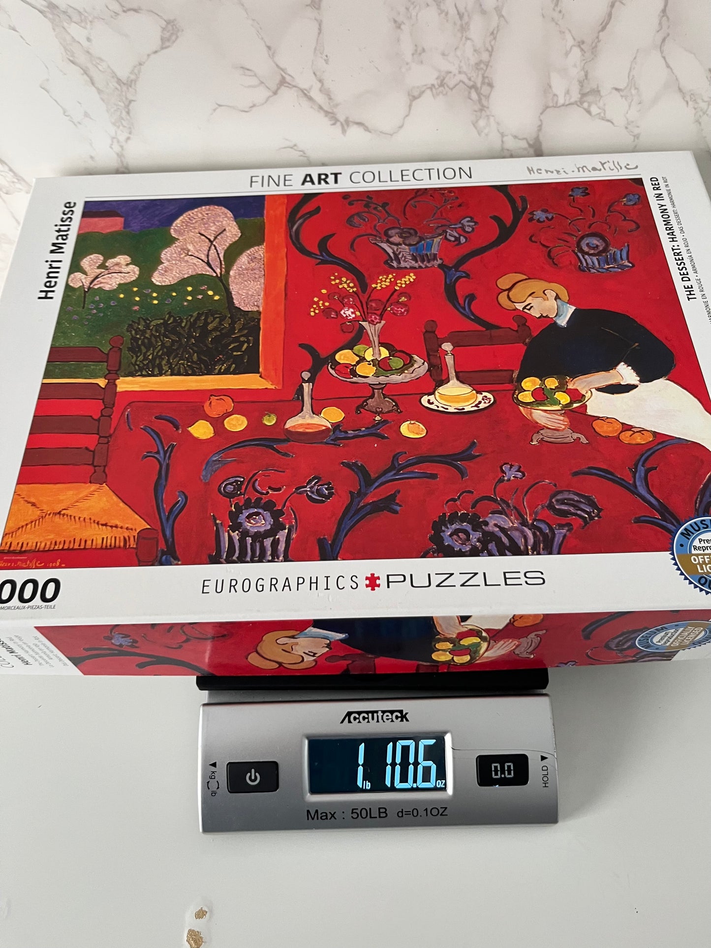 Contemporary Eurographics Henri Matisse “Harmony in Red” Fine Art Collection 1000 Piece Museum Licensed Puzzle – Open Box Complete