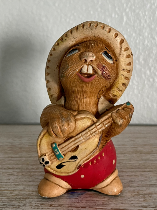 1970’s Vintage Pendelfin Rabbit Figurine - Rocky Playing Guitar