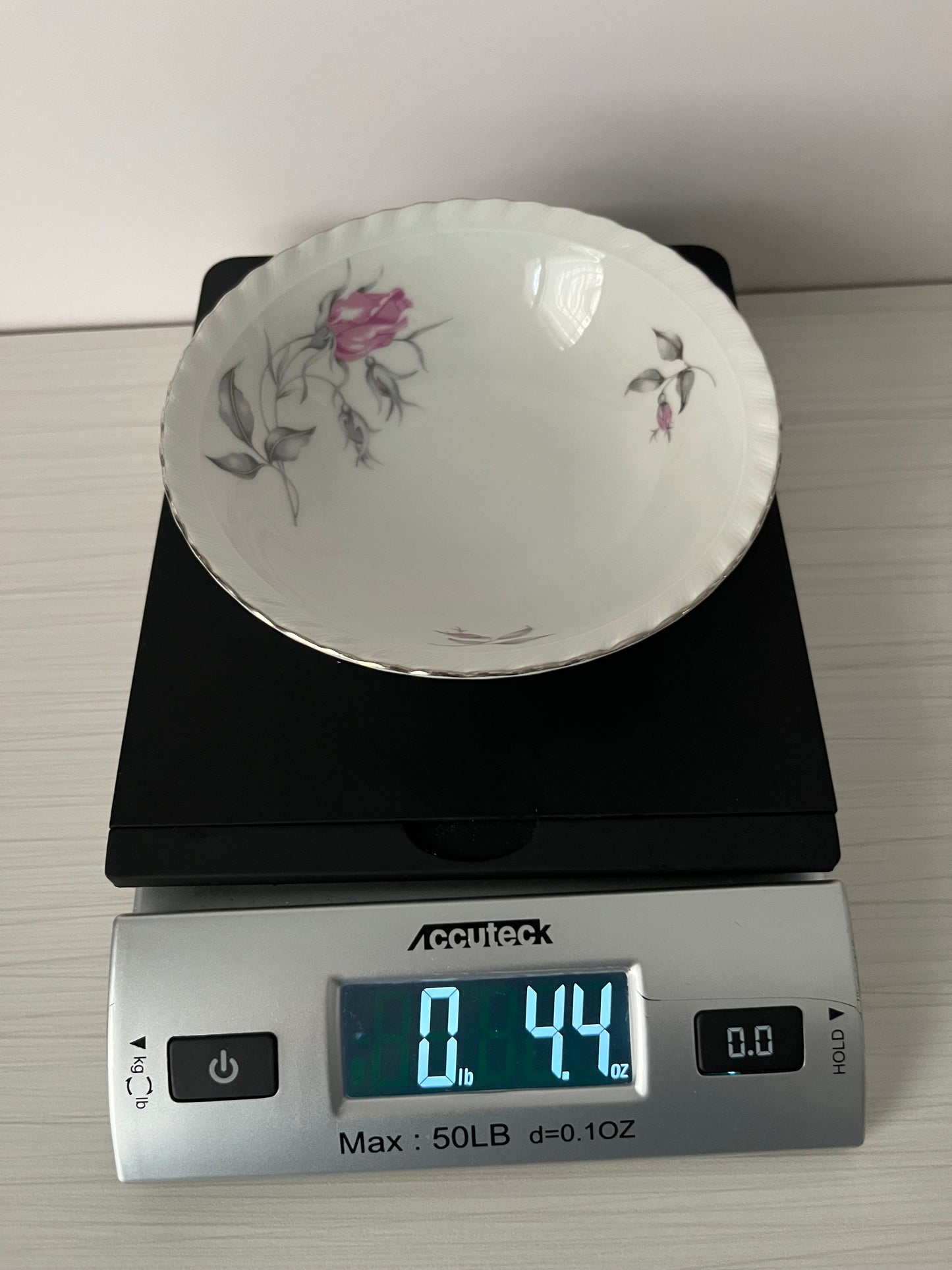 Vintage 1960s Bohemia Ceramic “Theresa” 5” Berry Bowls – Pink Rose Floral – Made in Czechoslovakia – Set of 3