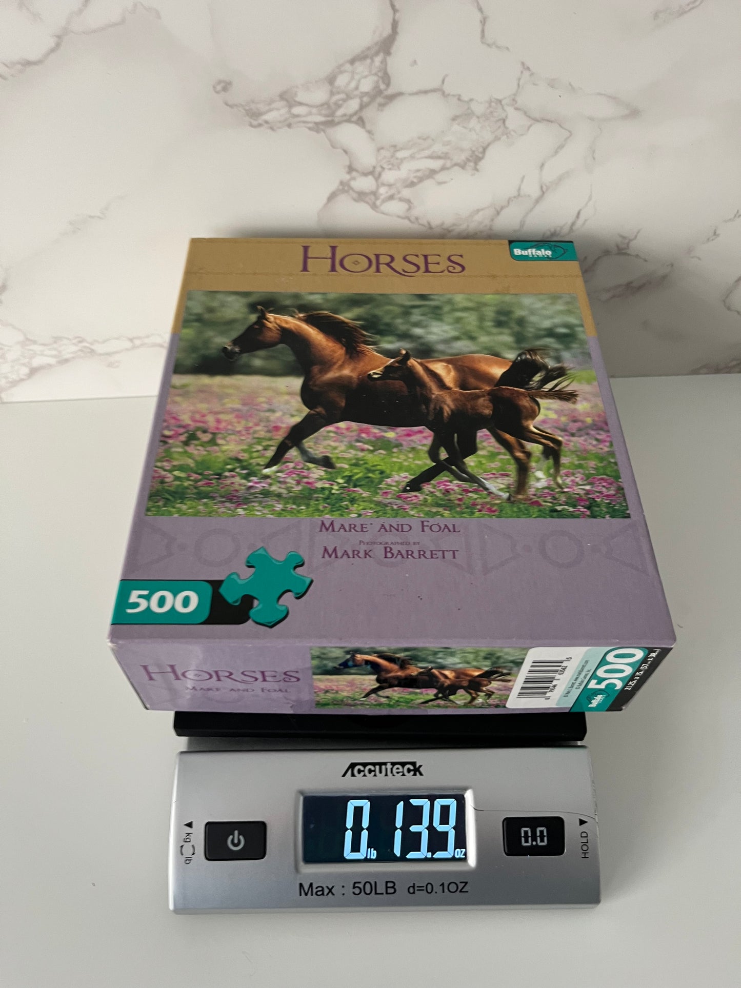Nostalgic Horse Mare & Foal Meadow Photography Puzzle – 500 Piece – Early 2000s–2010s Era – Buffalo Games